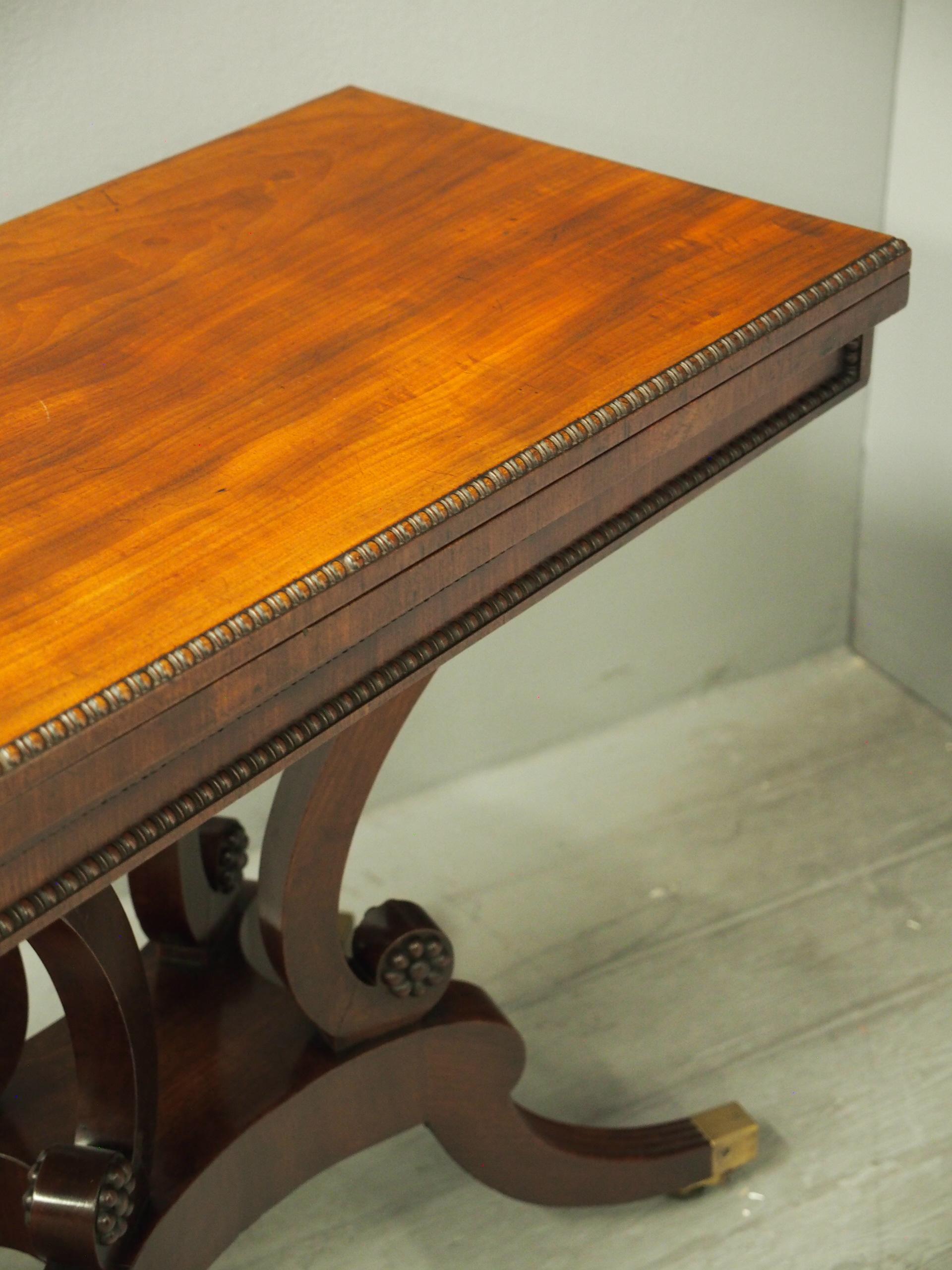 Regency Mahogany Tea Table by William Trotter For Sale 7