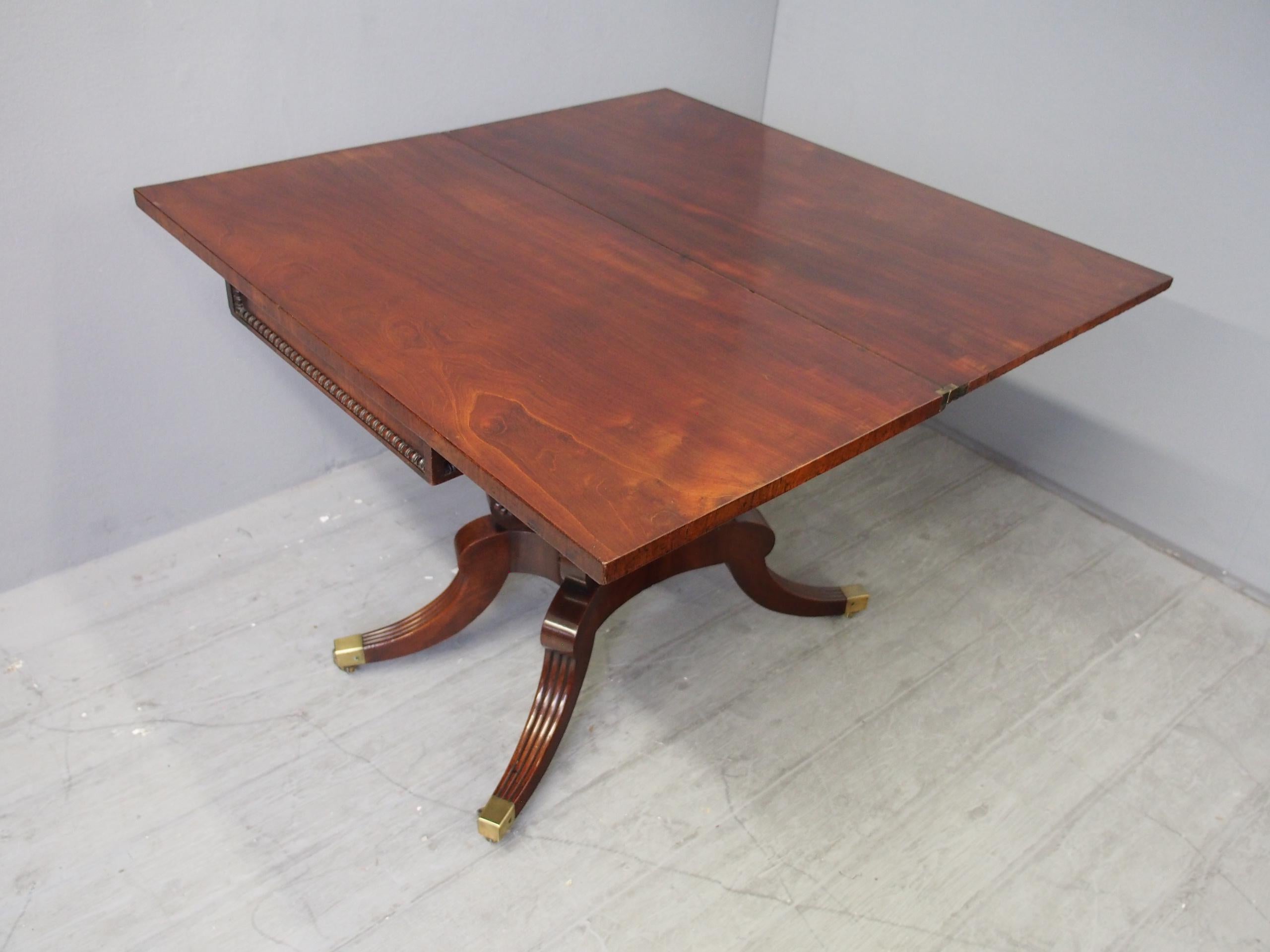 Regency Mahogany Tea Table by William Trotter For Sale 10