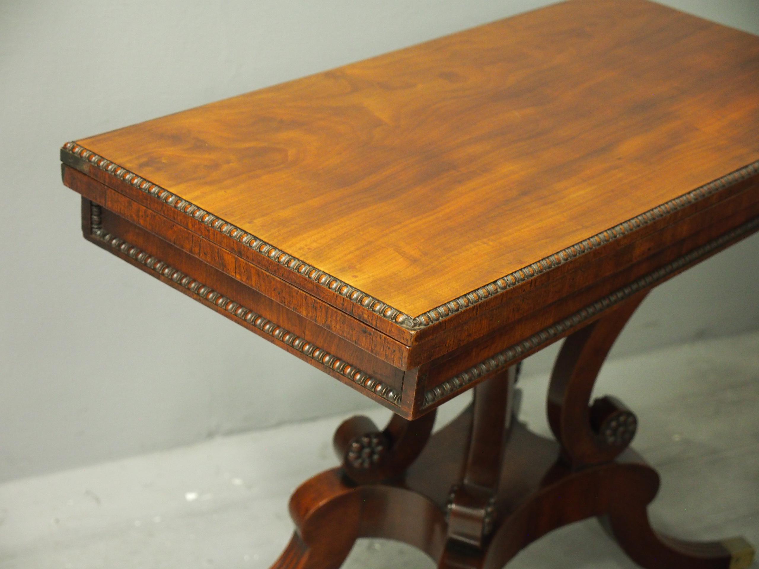 Regency Mahogany Tea Table by William Trotter For Sale 5