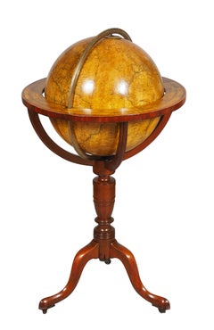 Regency Mahogany Terrestrial Floor Globe By Cary