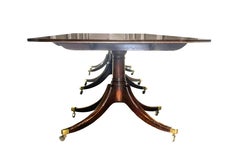 Regency Mahogany Three Pedestal Dining Table