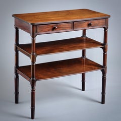 Regency Mahogany Three-Tier Side Table