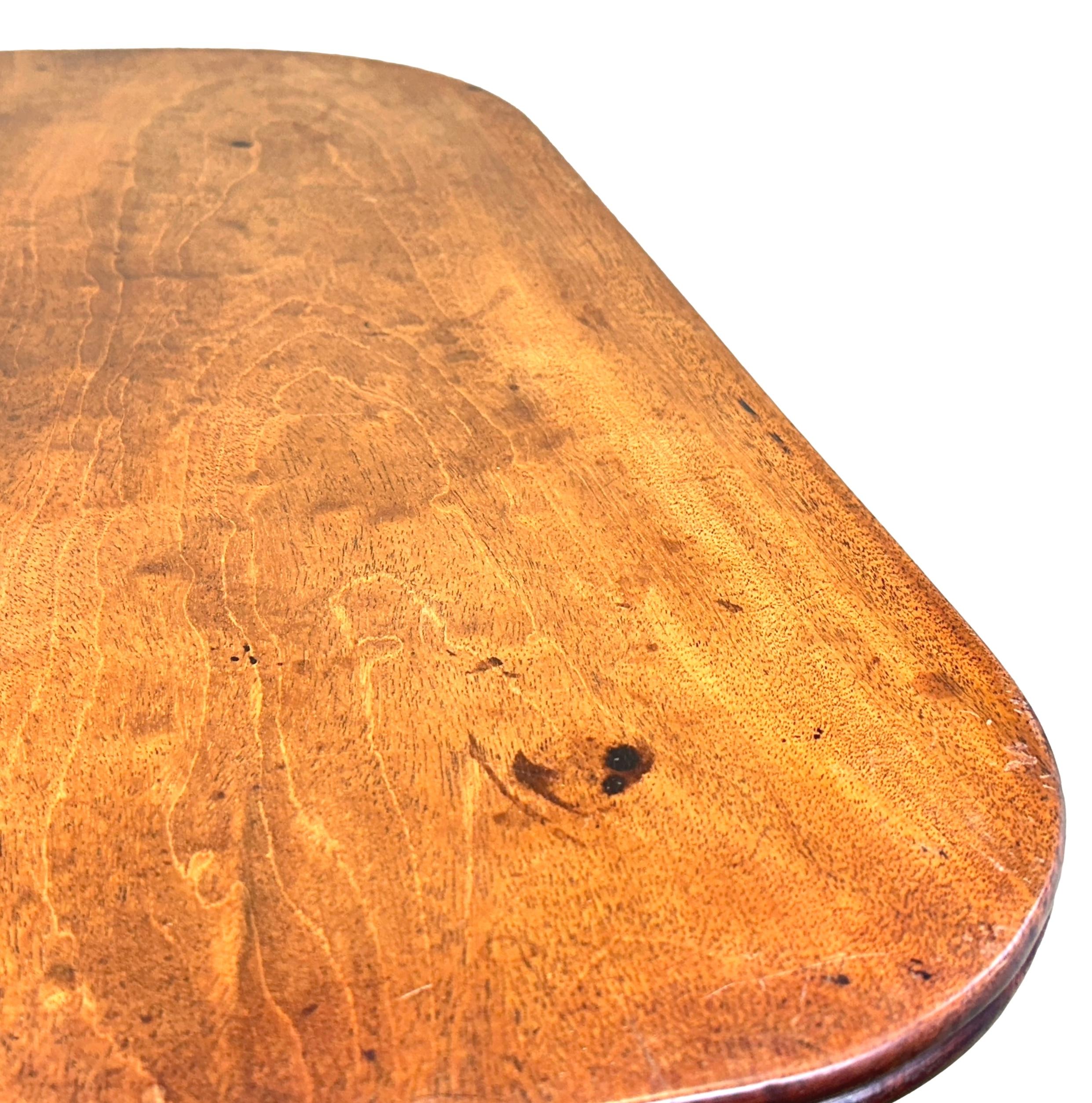 Regency Mahogany Tilt Top Rectangular Wine Table In Good Condition For Sale In Bedfordshire, GB