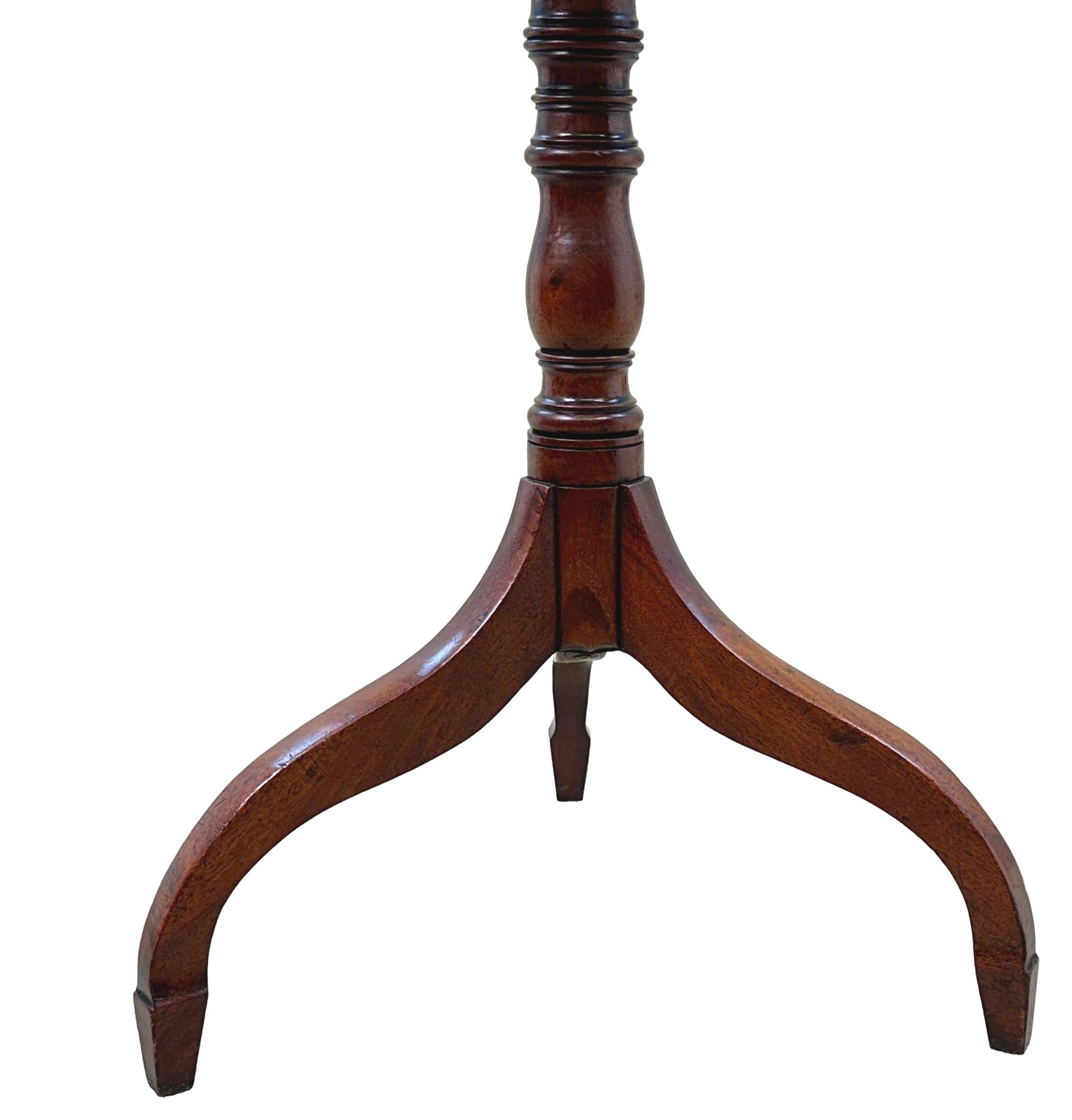 Regency Mahogany Tilt Top Rectangular Wine Table For Sale 1
