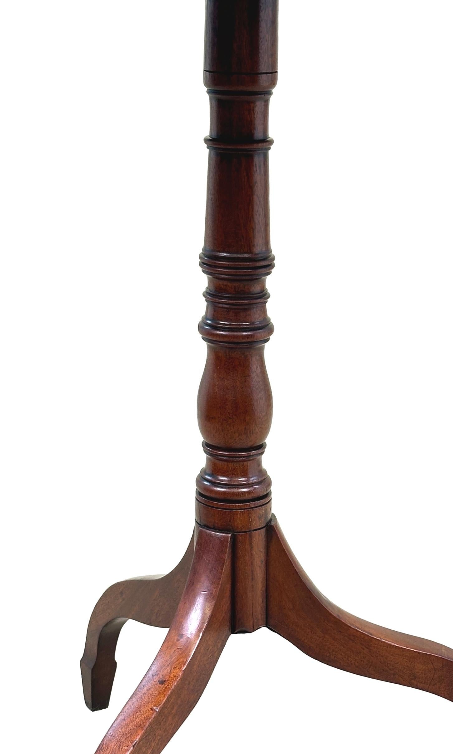 Regency Mahogany Tilt Top Rectangular Wine Table For Sale 3