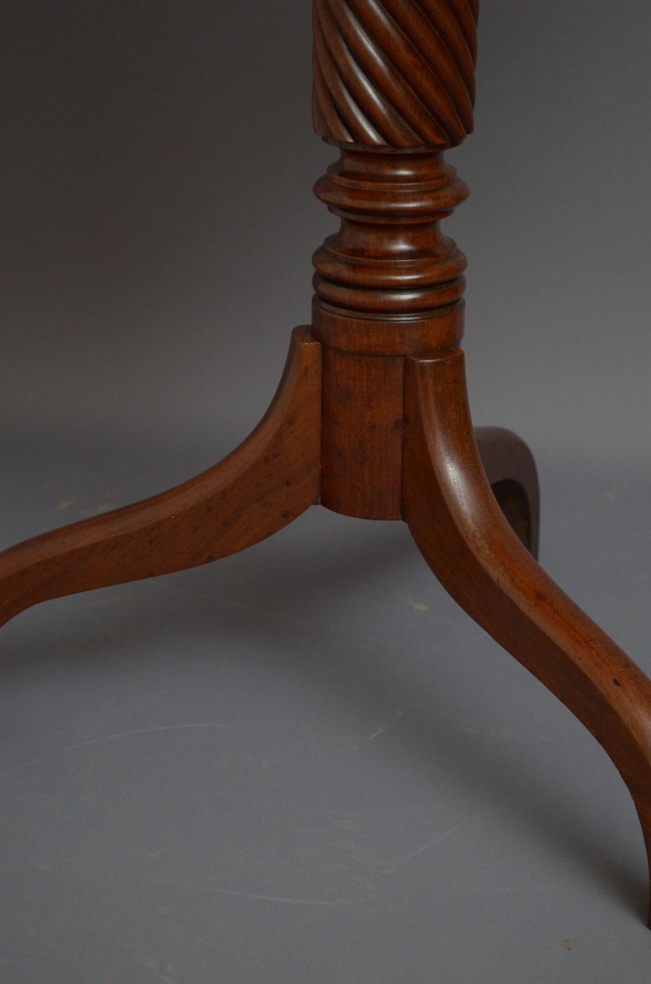 Regency Mahogany Tilt Top Table For Sale 5