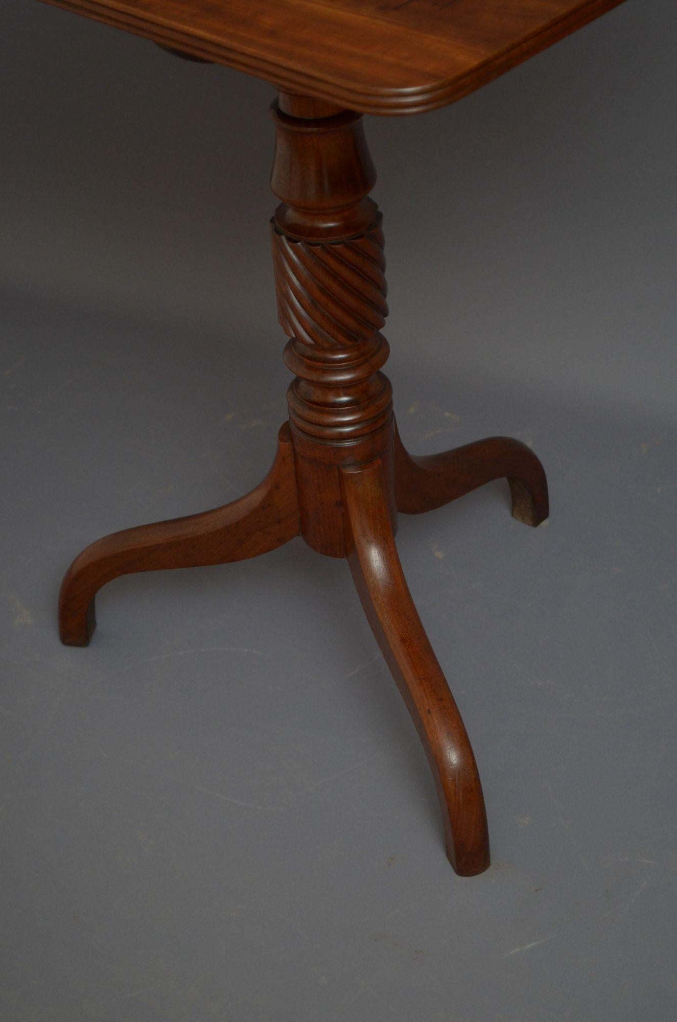 Regency Mahogany Tilt Top Table For Sale 7