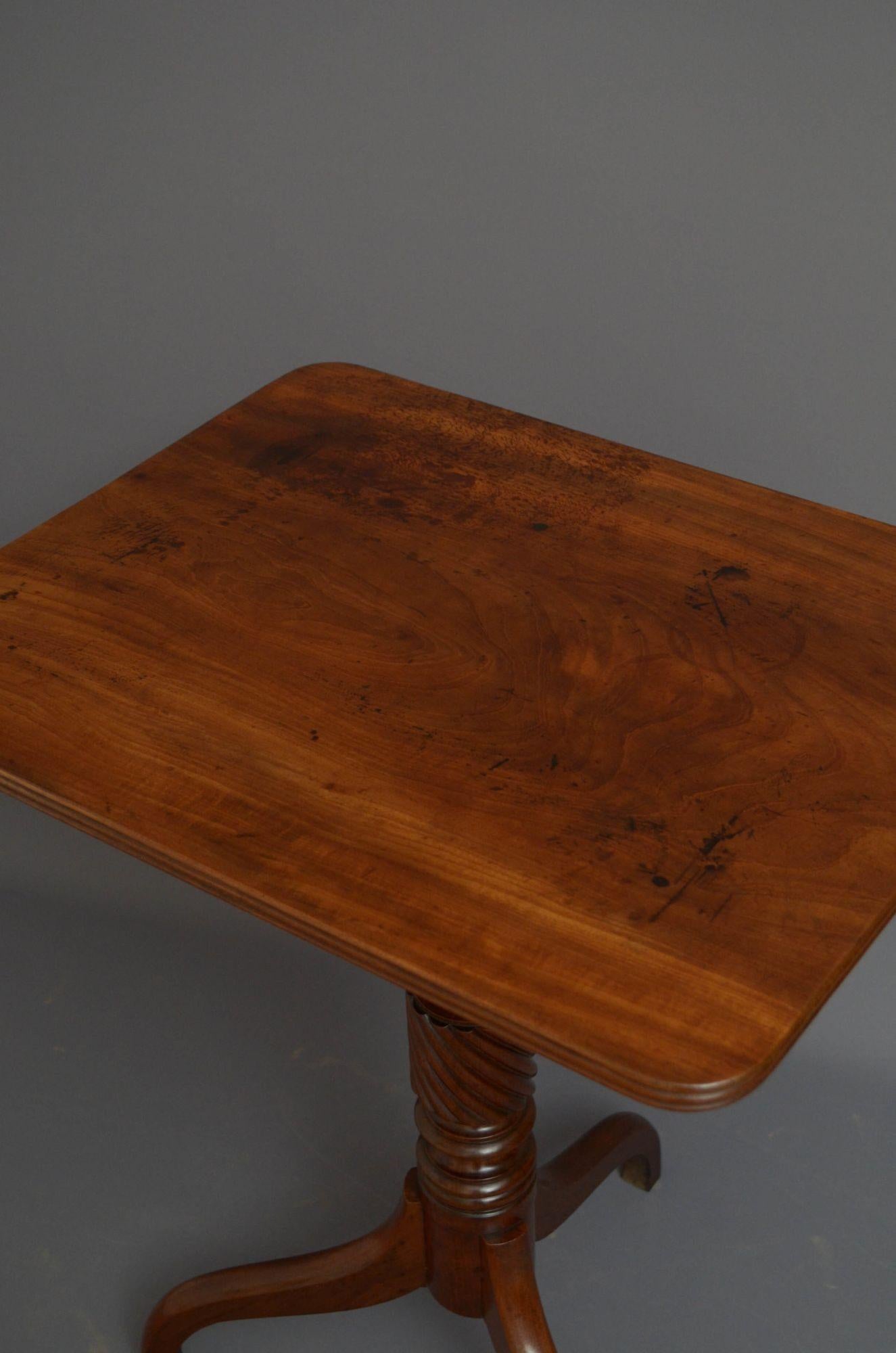 19th Century Regency Mahogany Tilt Top Table For Sale