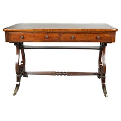 Regency Mahogany Trestle Base Writing Table