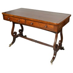 Regency Mahogany Trestle Base Writing Table