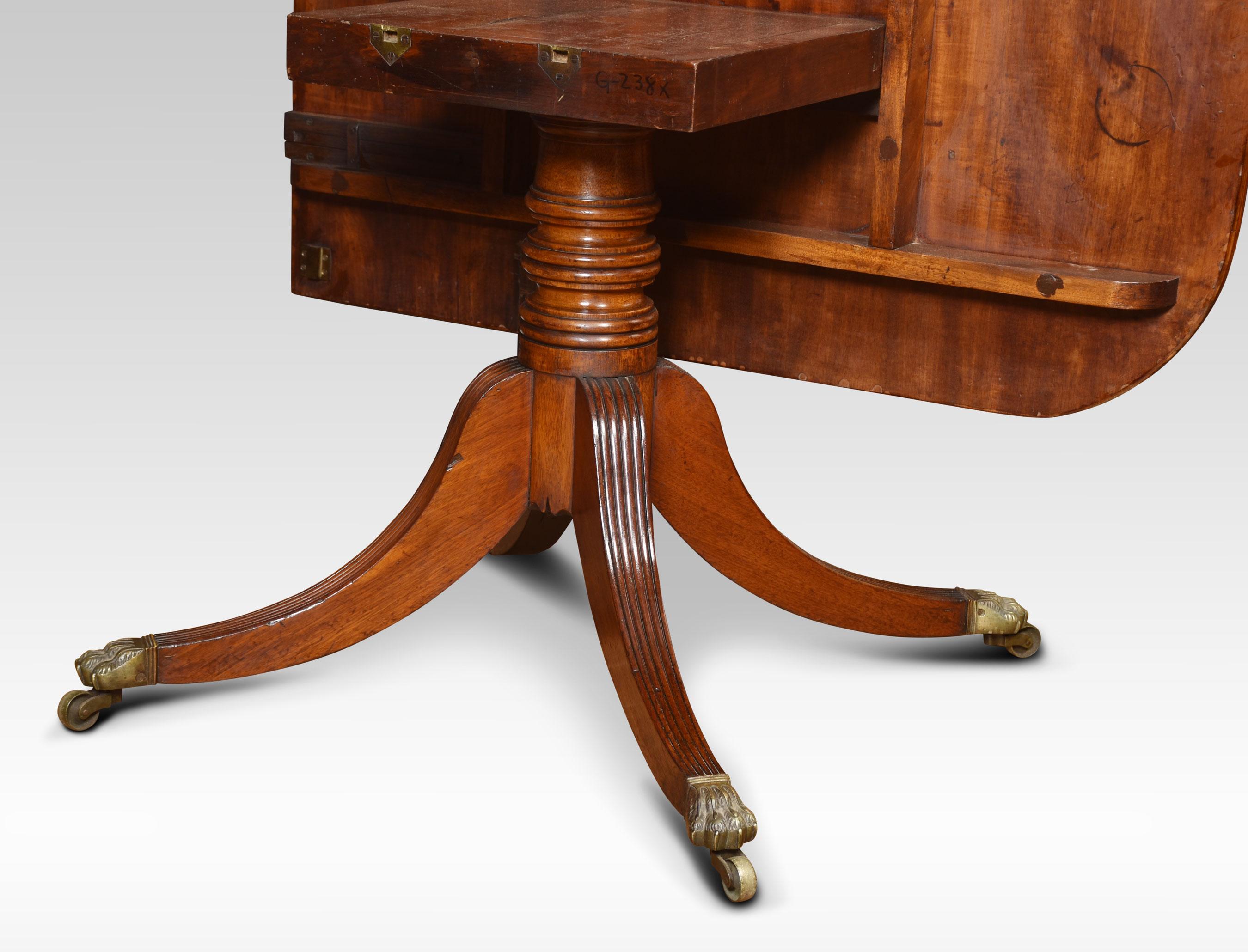 Regency Mahogany Triple Pillar Dining Table 7