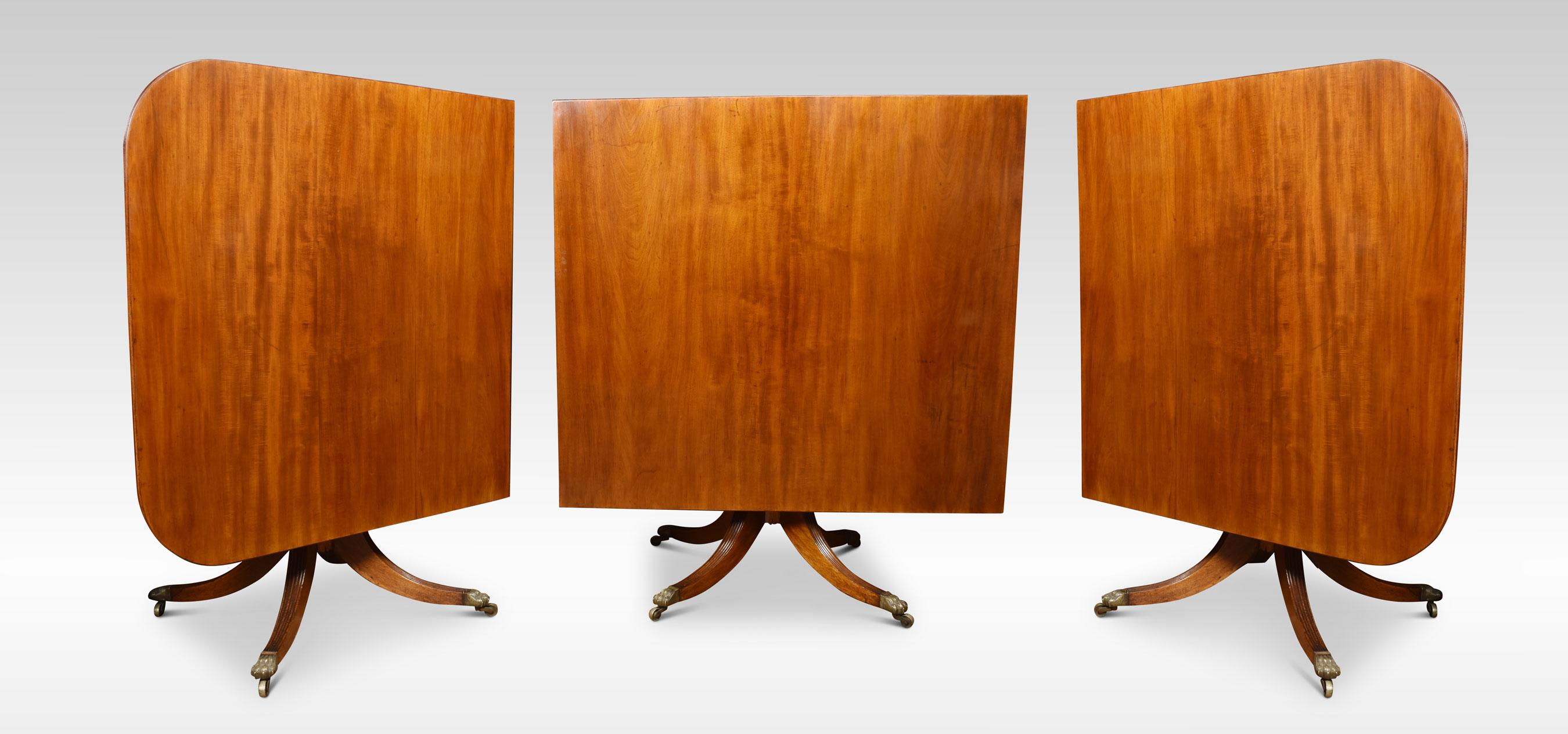 Regency Mahogany Triple Pillar Dining Table 1