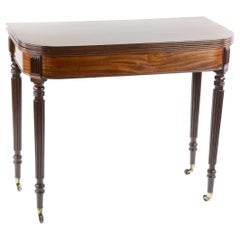 Regency Mahogany Turnover Top Tea Table Attributed to Gillows