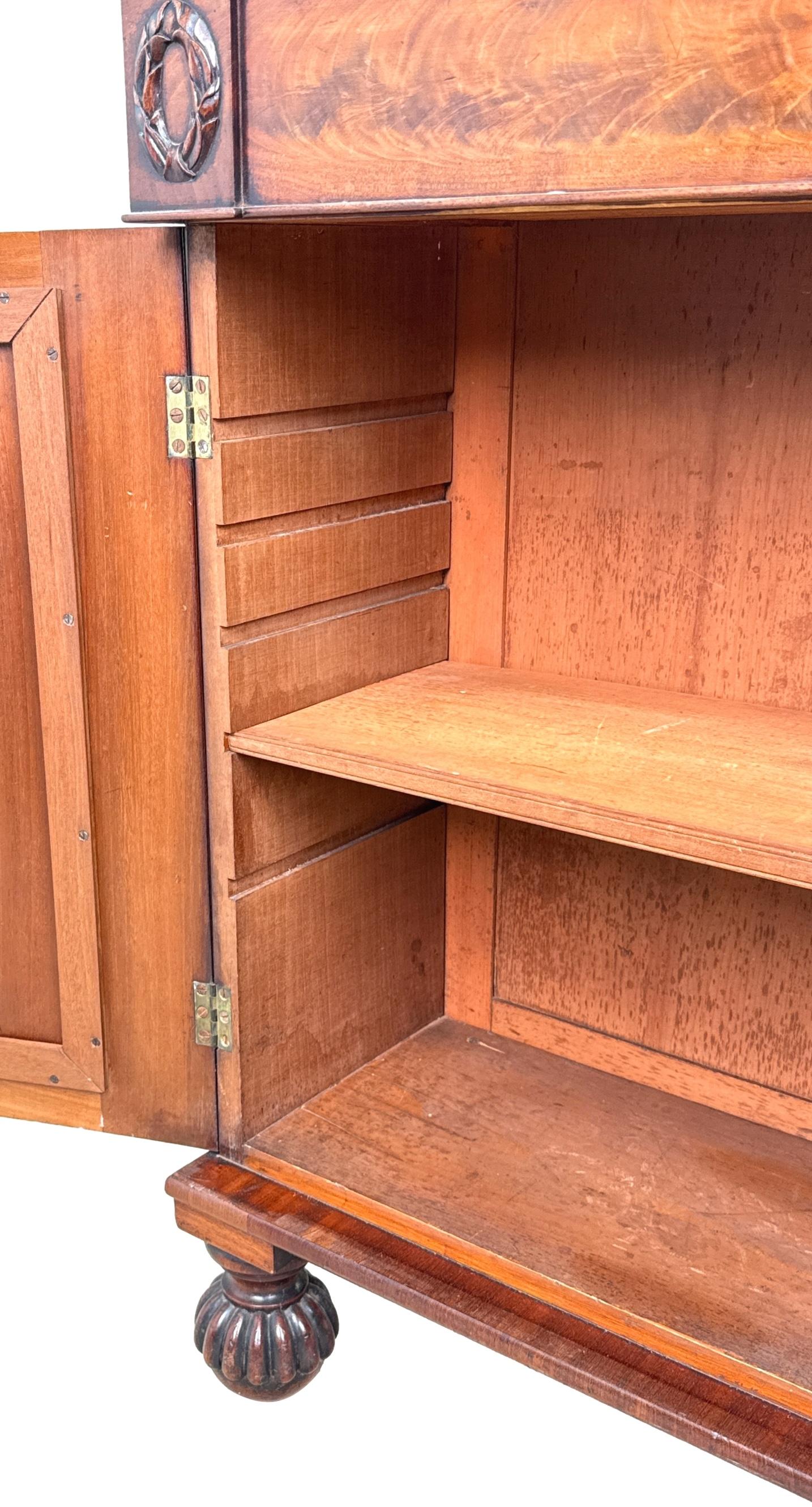 Regency Mahogany Two Door Side Cabinet For Sale 3