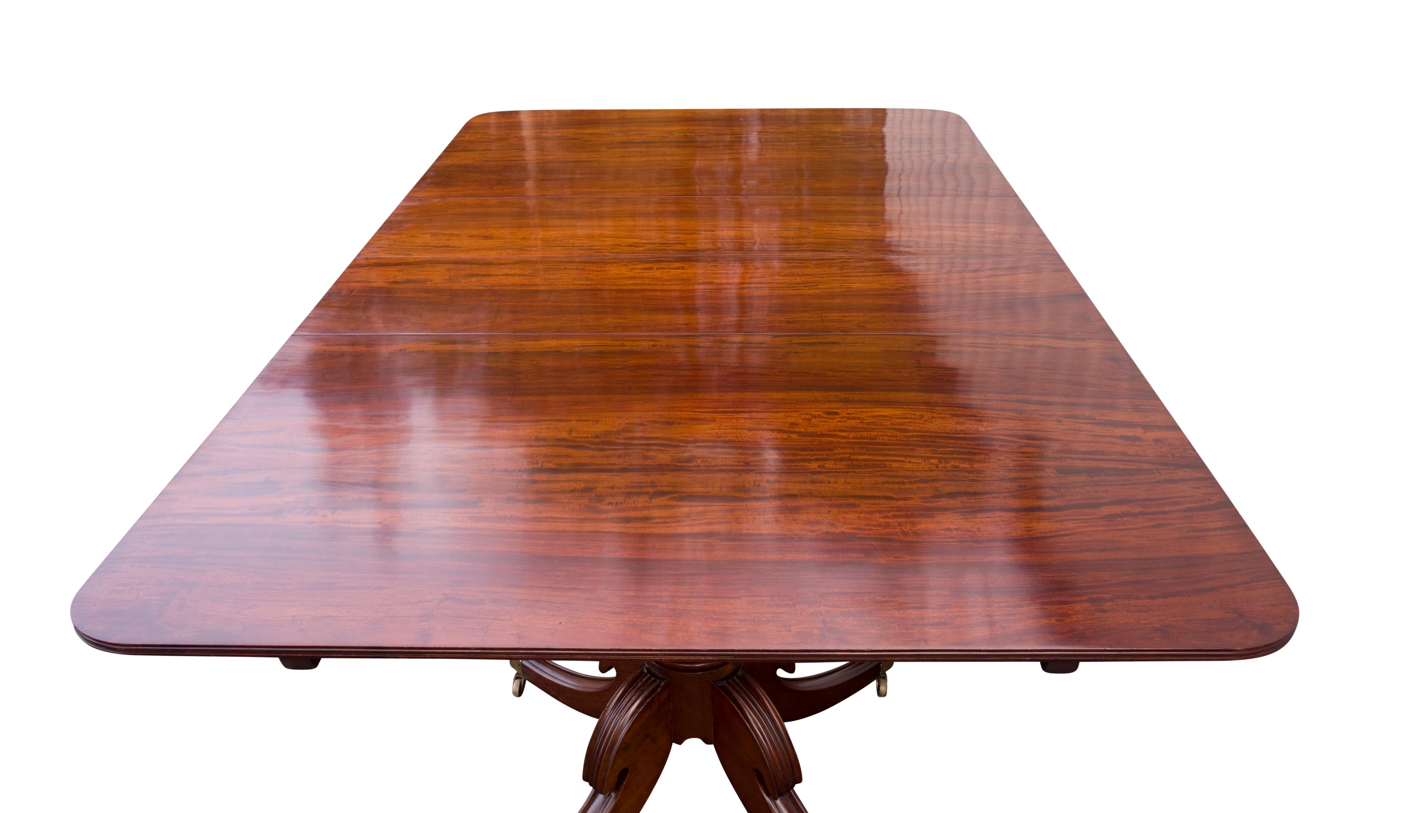 Regency Mahogany Two Pedestal Dining Table For Sale 7