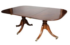 Regency Mahogany Two Pedestal Dining Table