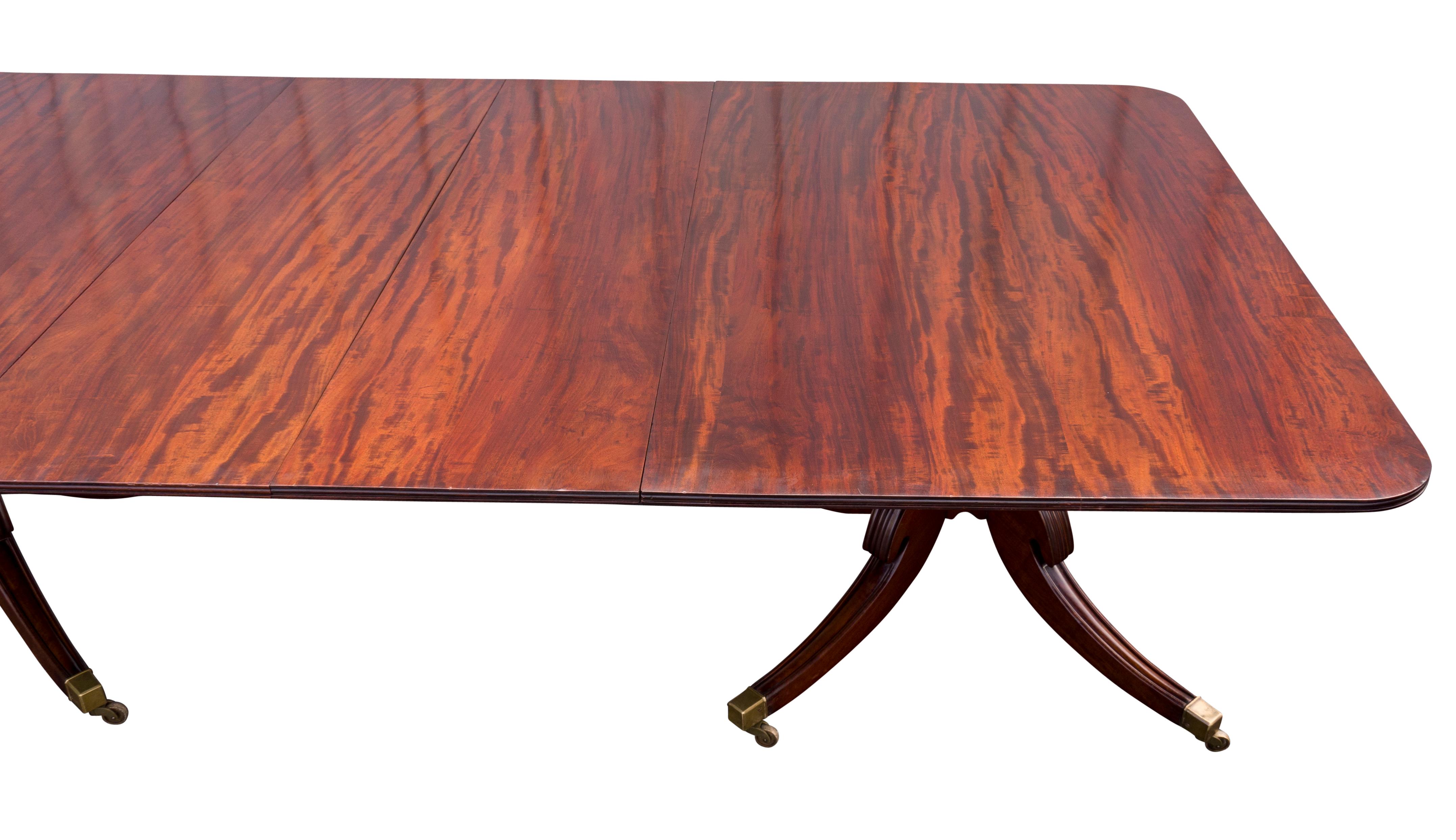 Regency Mahogany Two Pedestal Dining Table For Sale 3