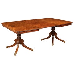 Regency Mahogany Two Pillar Dining Table