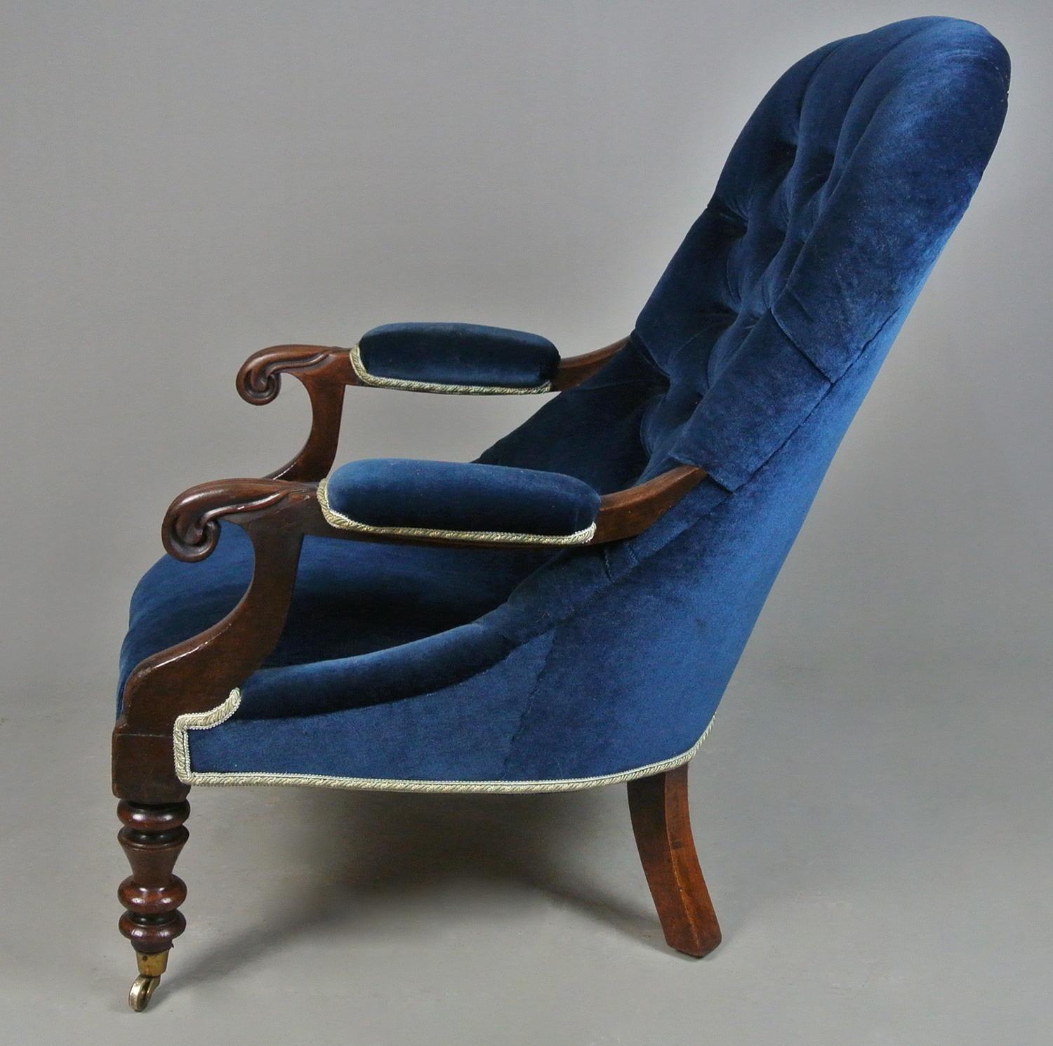 Regency Mahogany Very Comfortable Library Chair c. 1820 For Sale 3