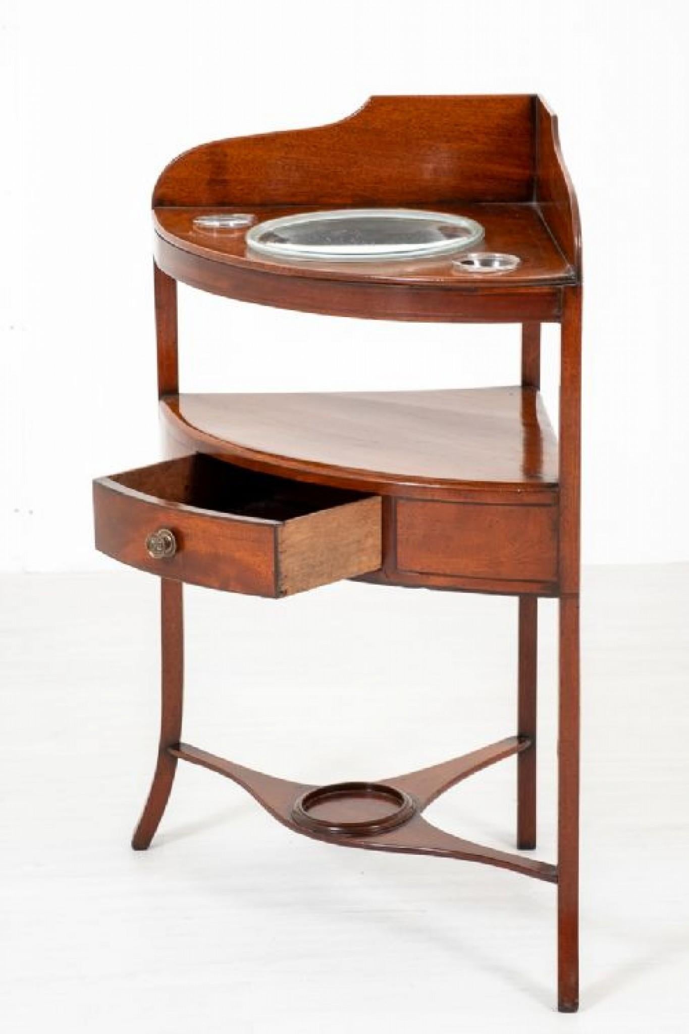 Regency Mahogany Washstand Corner Table 2