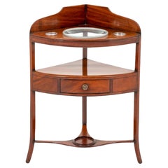 Regency Mahogany Washstand Corner Table