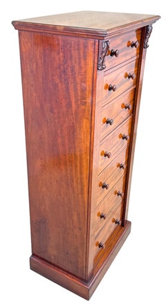 Regency Mahogany Wellington Chest Of Drawers