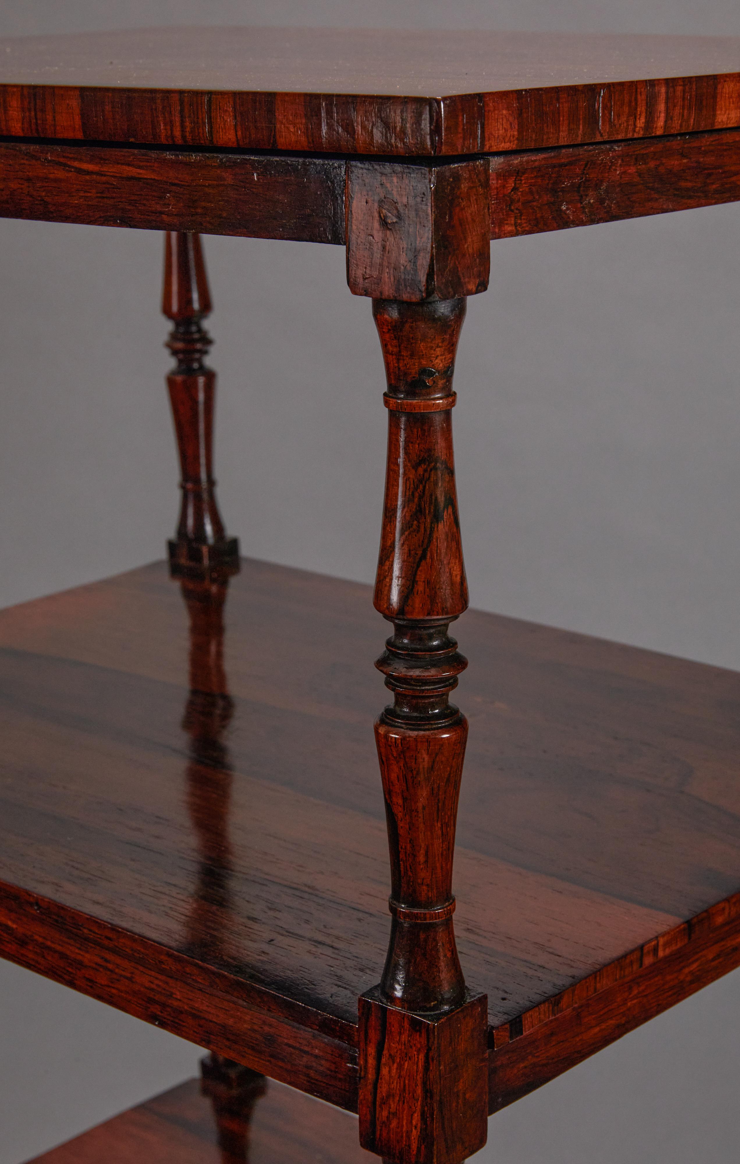 Regency Mahogany William IV Rosewood Four Tier Etagere In Good Condition For Sale In Hudson, NY