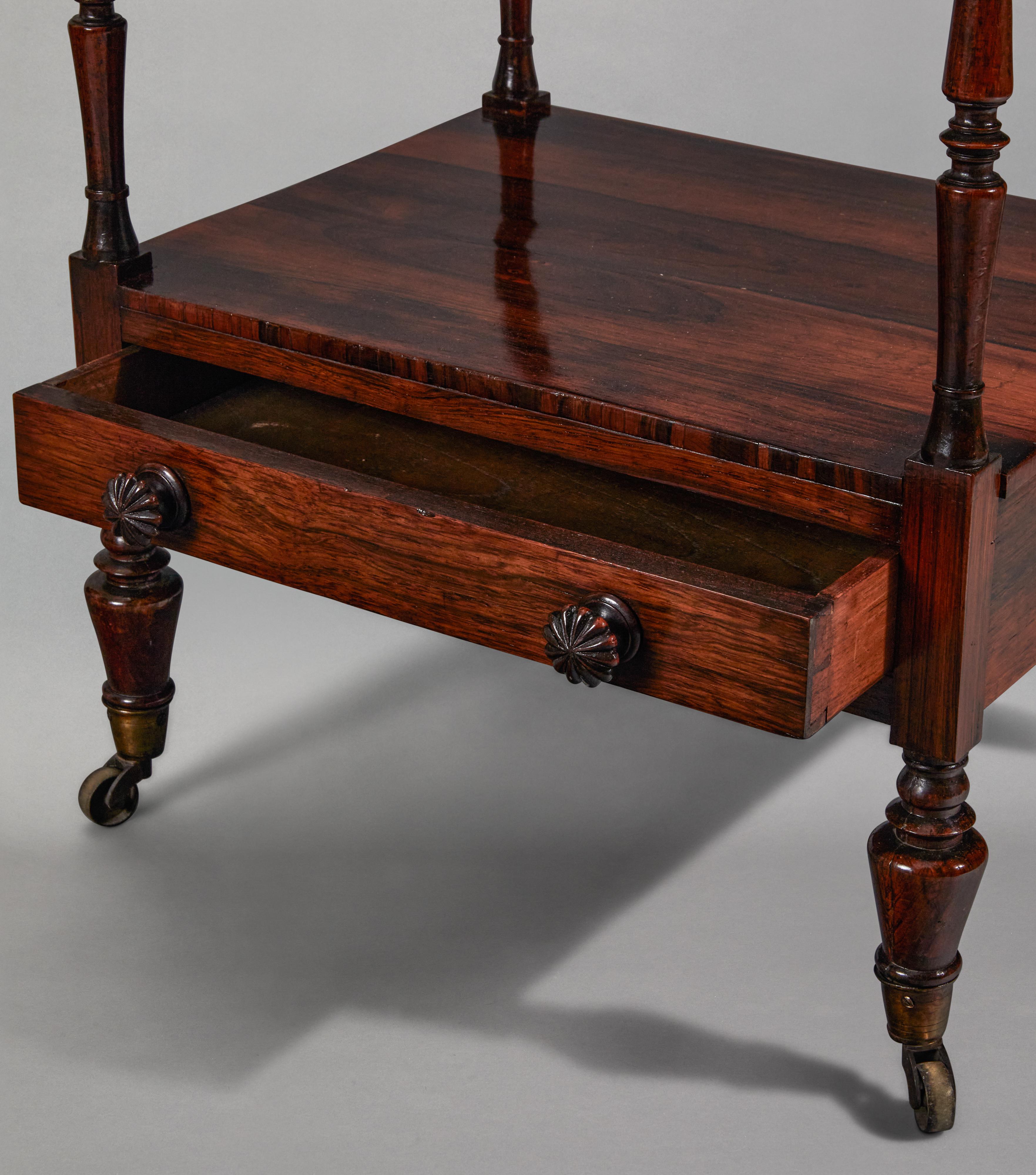 Regency Mahogany William IV Rosewood Four Tier Etagere In Good Condition For Sale In Hudson, NY