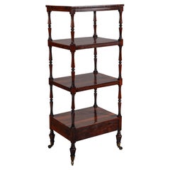 Etagere Regency en acajou William IV en bois de rose à quatre niveaux