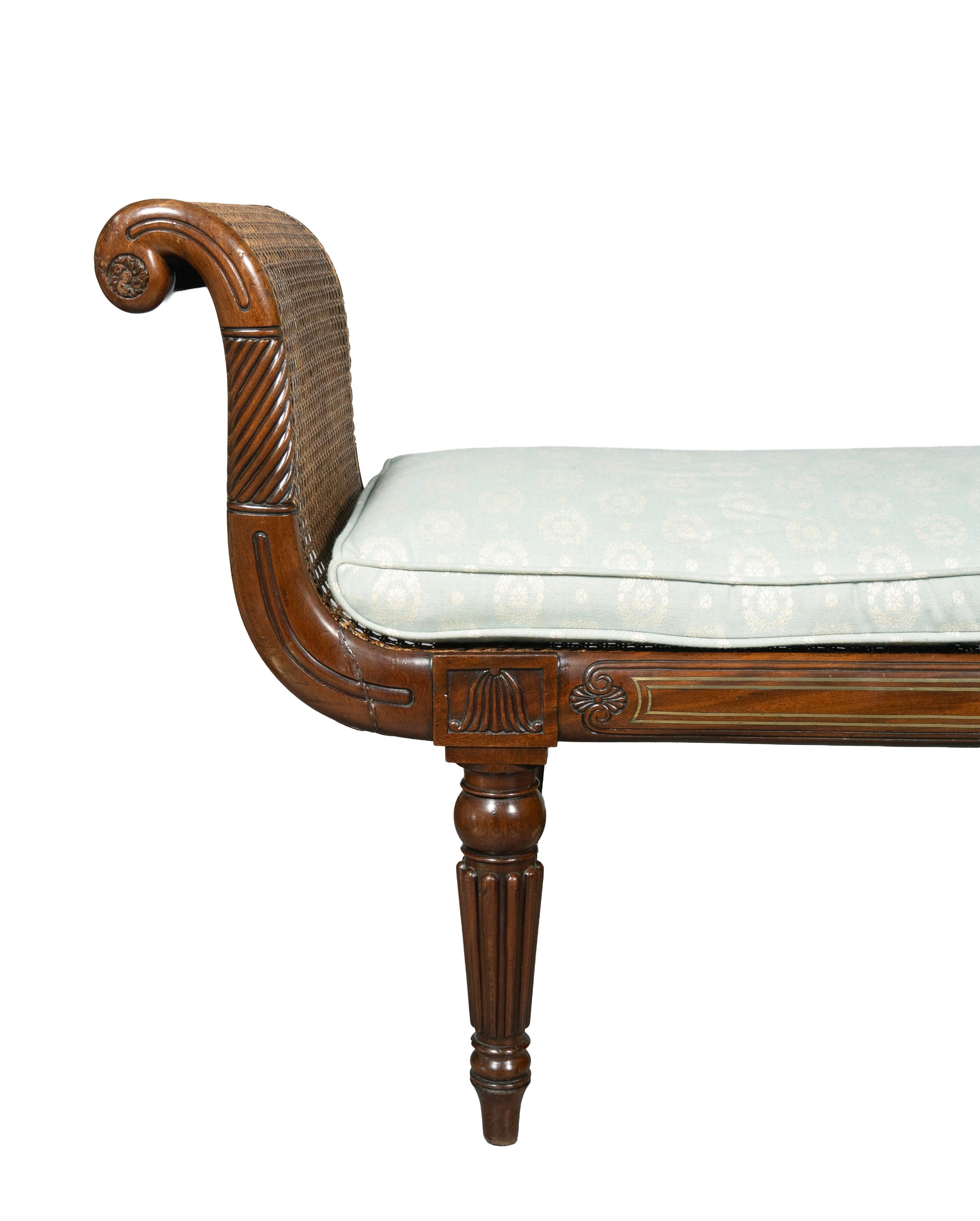 Regency Mahogany Window Bench For Sale 2