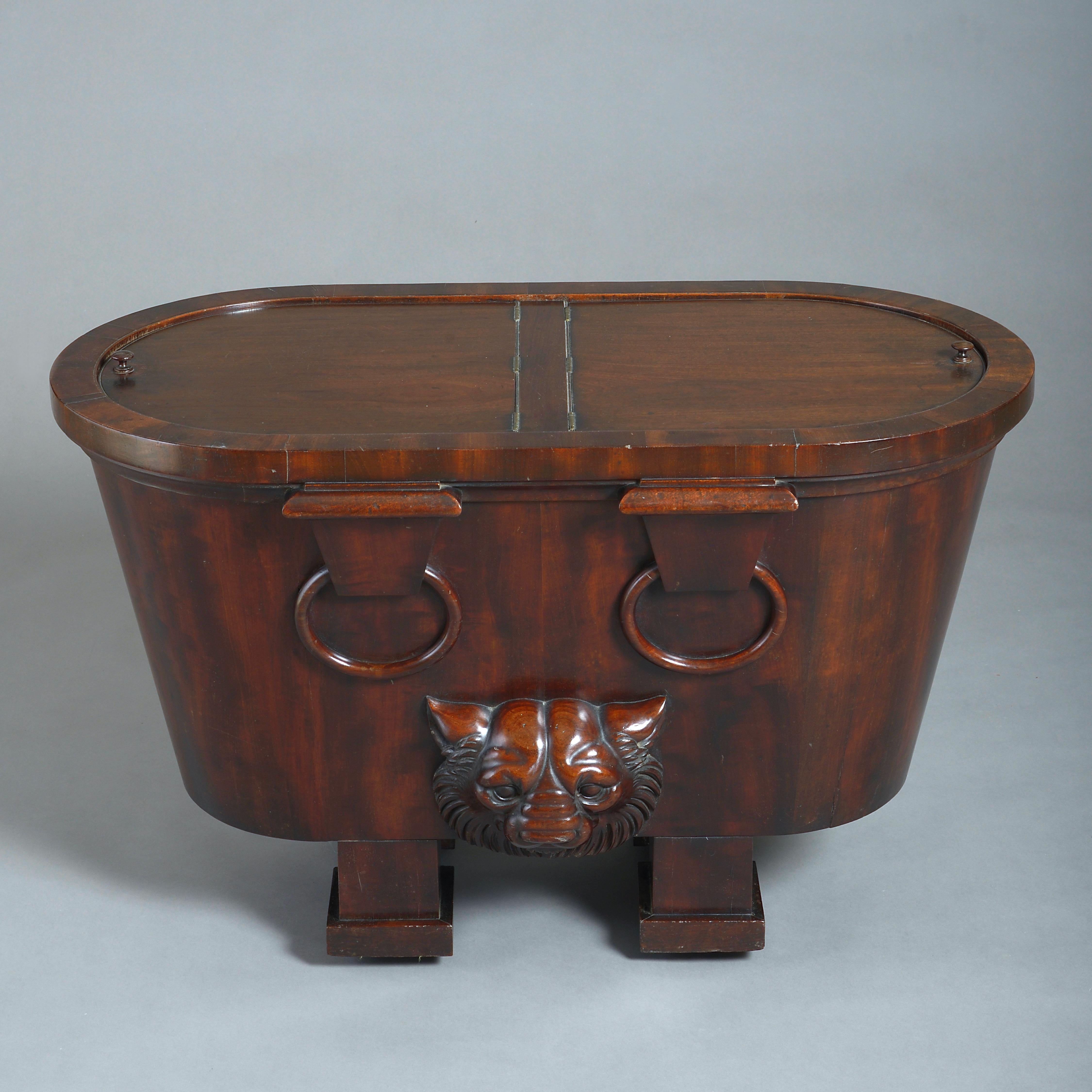 Regency Mahogany Wine-Cooler after a design by Thomas Hope In Good Condition For Sale In London, GB