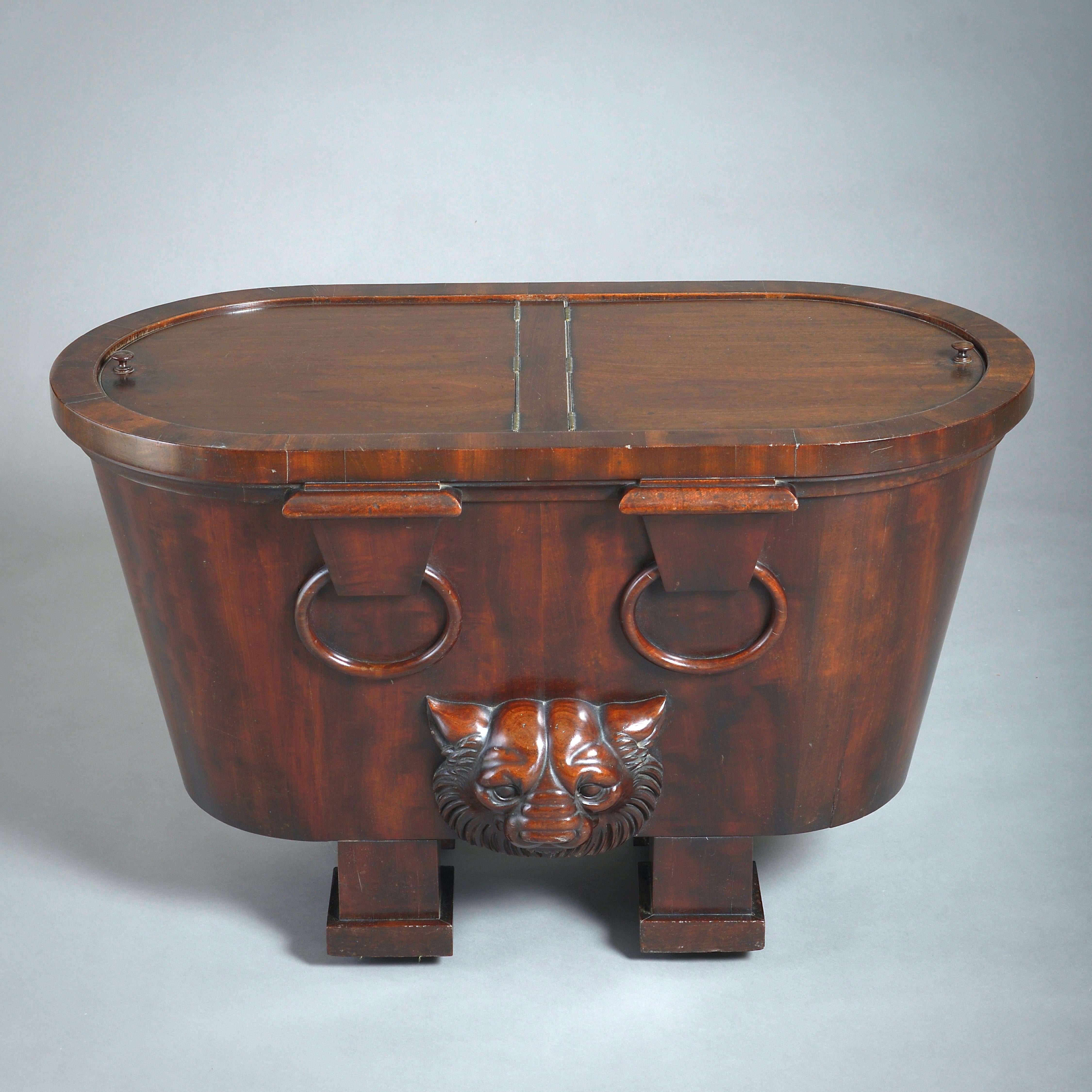 Regency Mahogany Wine-Cooler after a design by Thomas Hope In Good Condition For Sale In London, GB