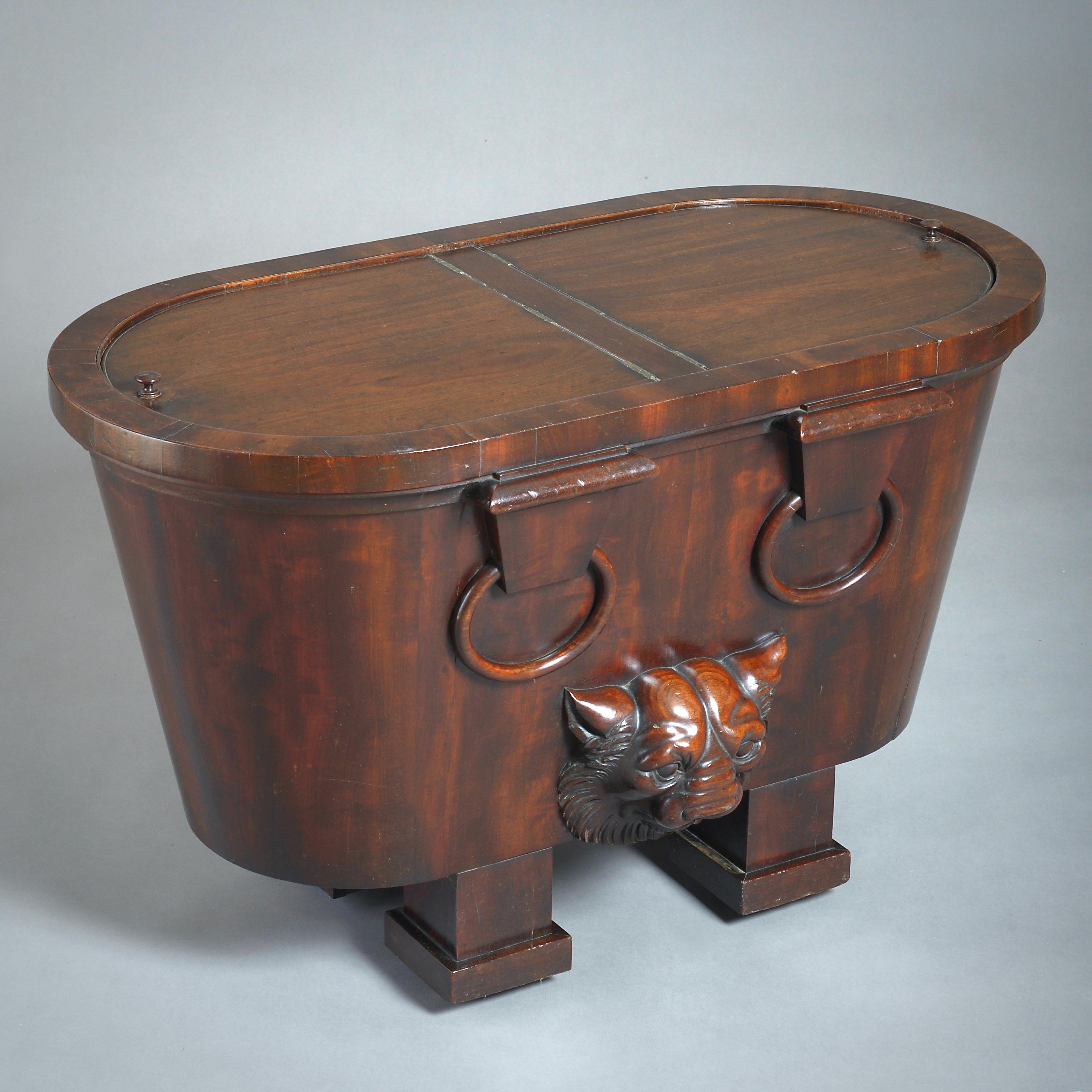 19th Century Regency Mahogany Wine-Cooler after a design by Thomas Hope For Sale