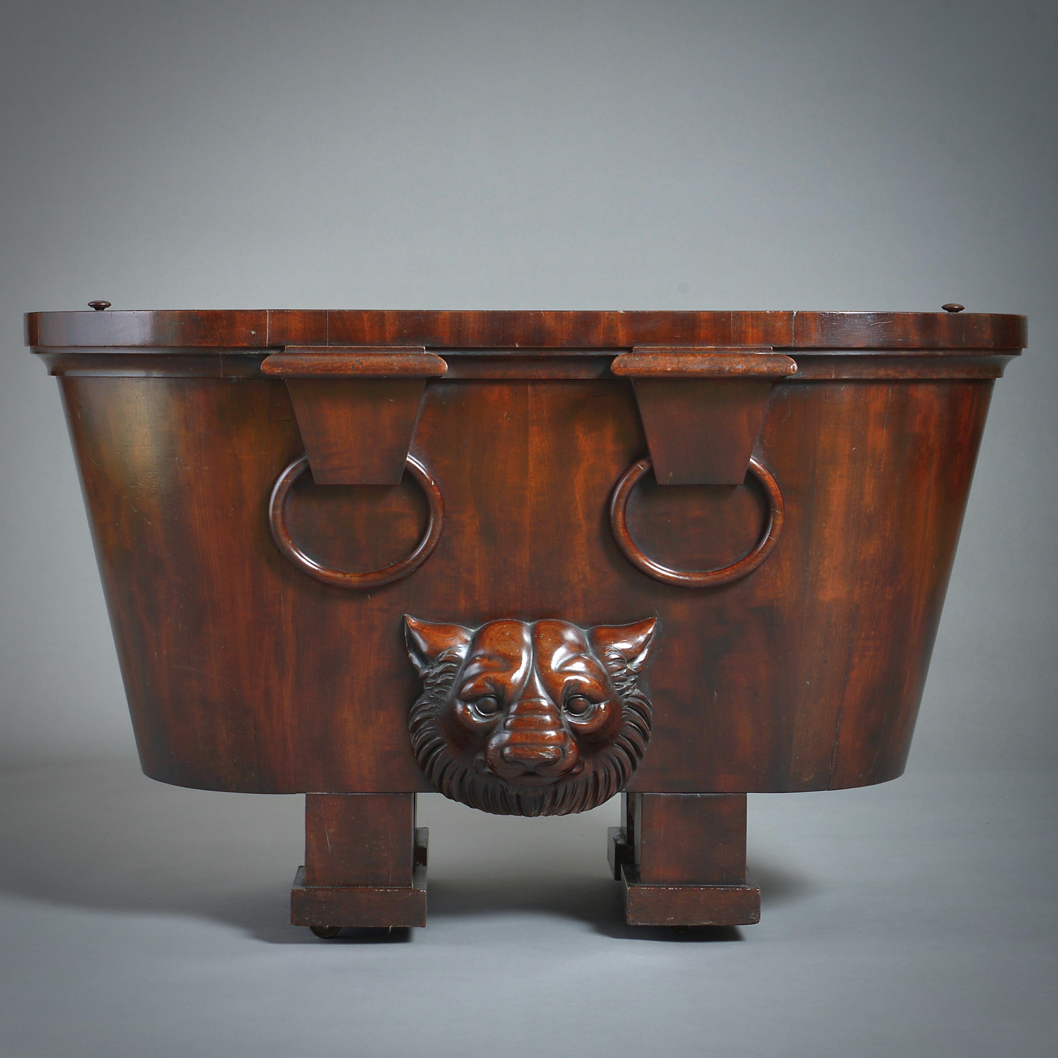 Regency Mahogany Wine-Cooler after a design by Thomas Hope For Sale 1