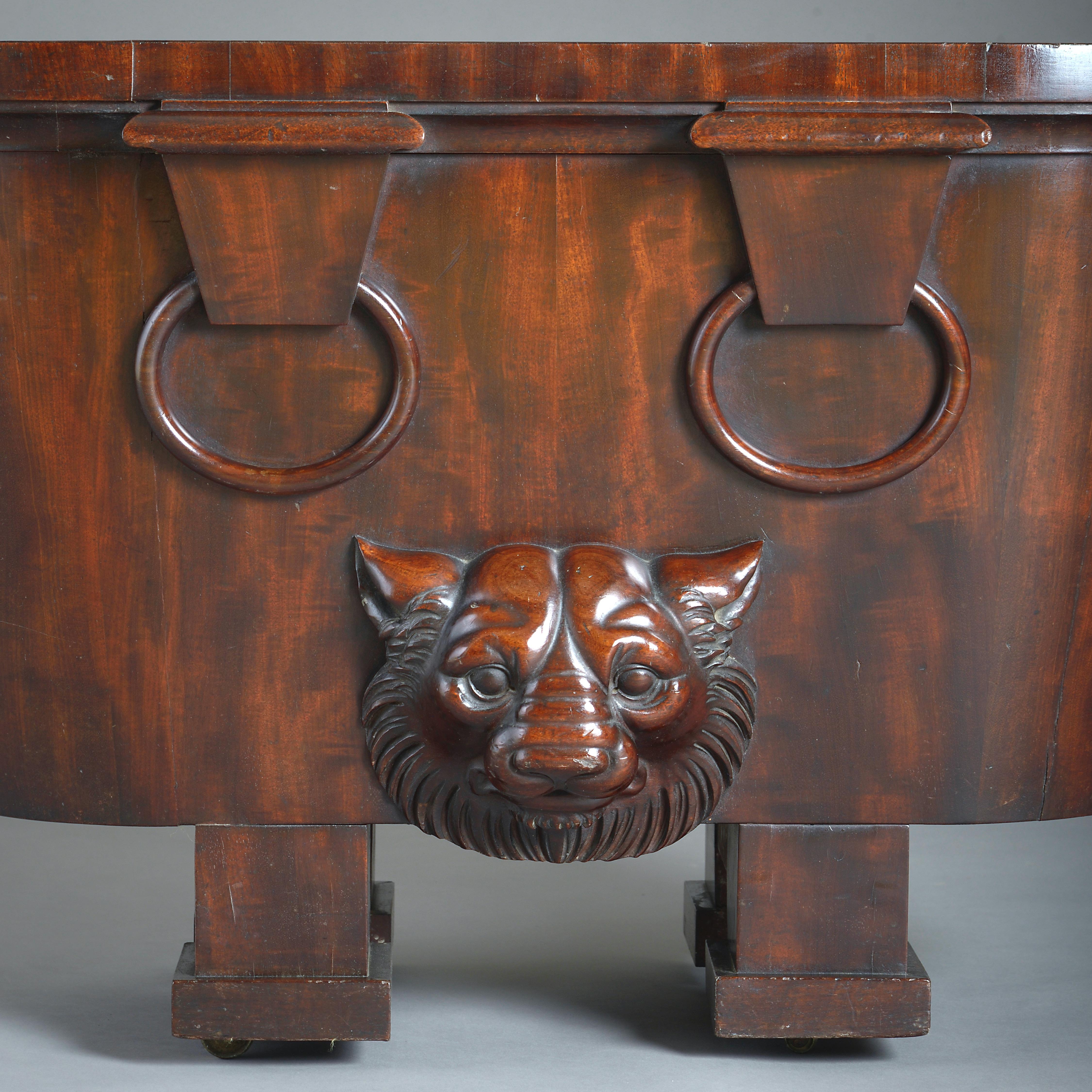 Regency Mahogany Wine-Cooler after a design by Thomas Hope For Sale 1