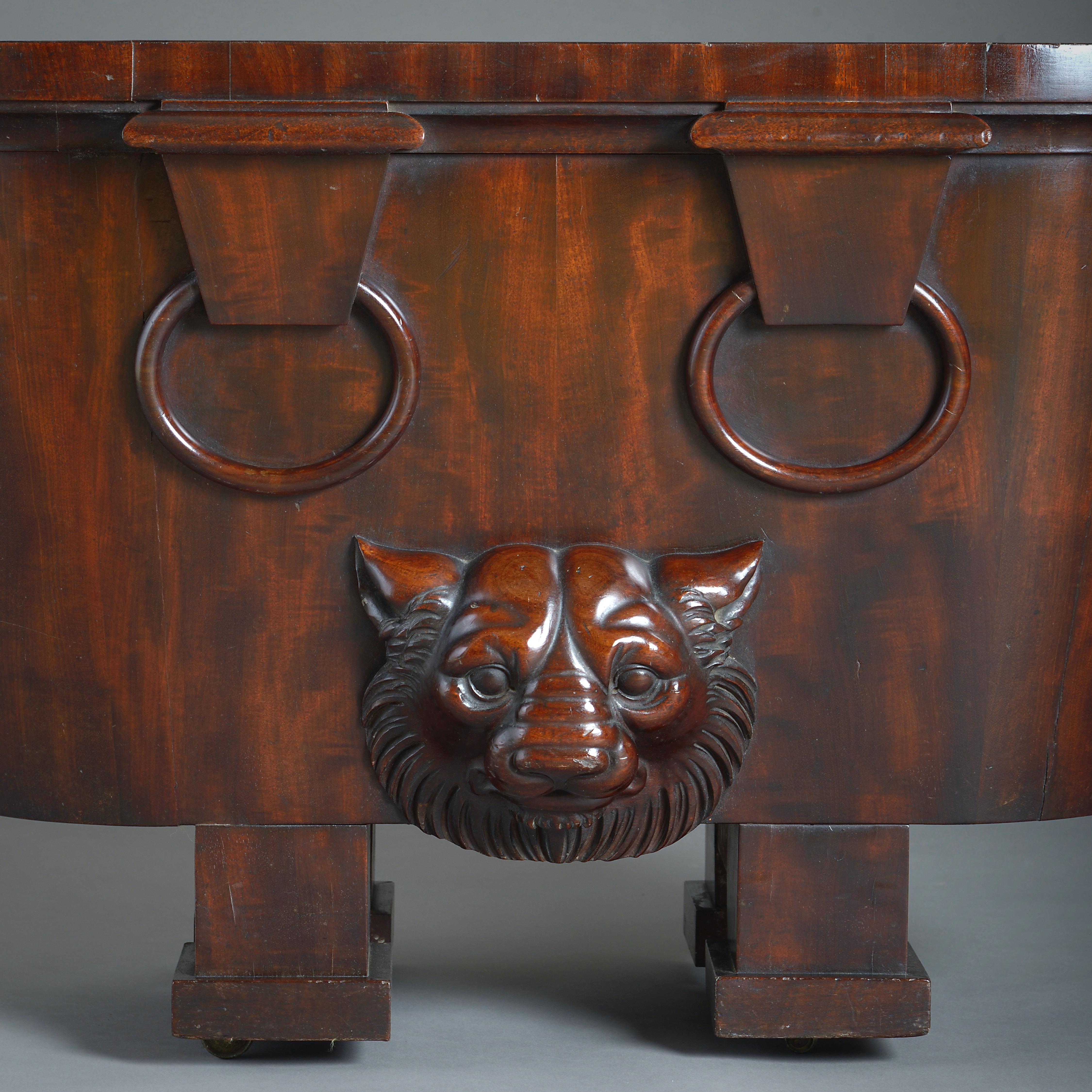 Regency Mahogany Wine-Cooler after a design by Thomas Hope For Sale 2