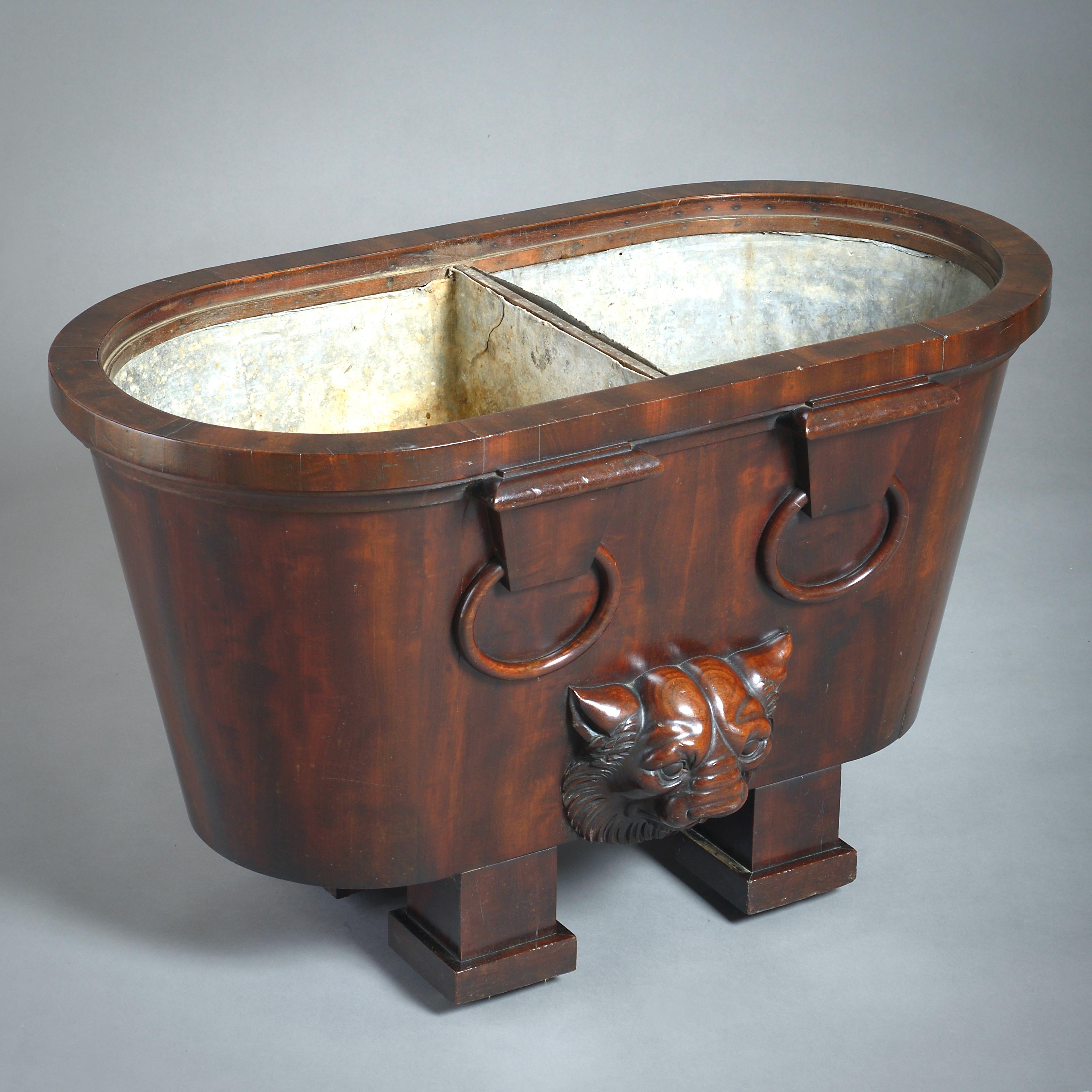 Regency Mahogany Wine-Cooler after a design by Thomas Hope For Sale 3