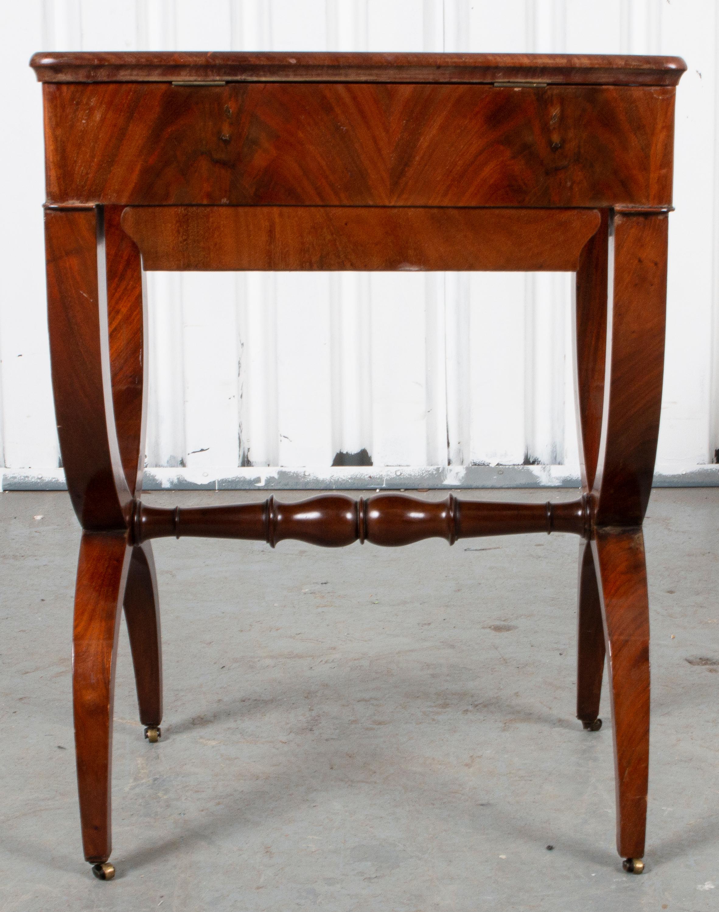 20th Century Regency Mahogany Work / Sewing Table For Sale
