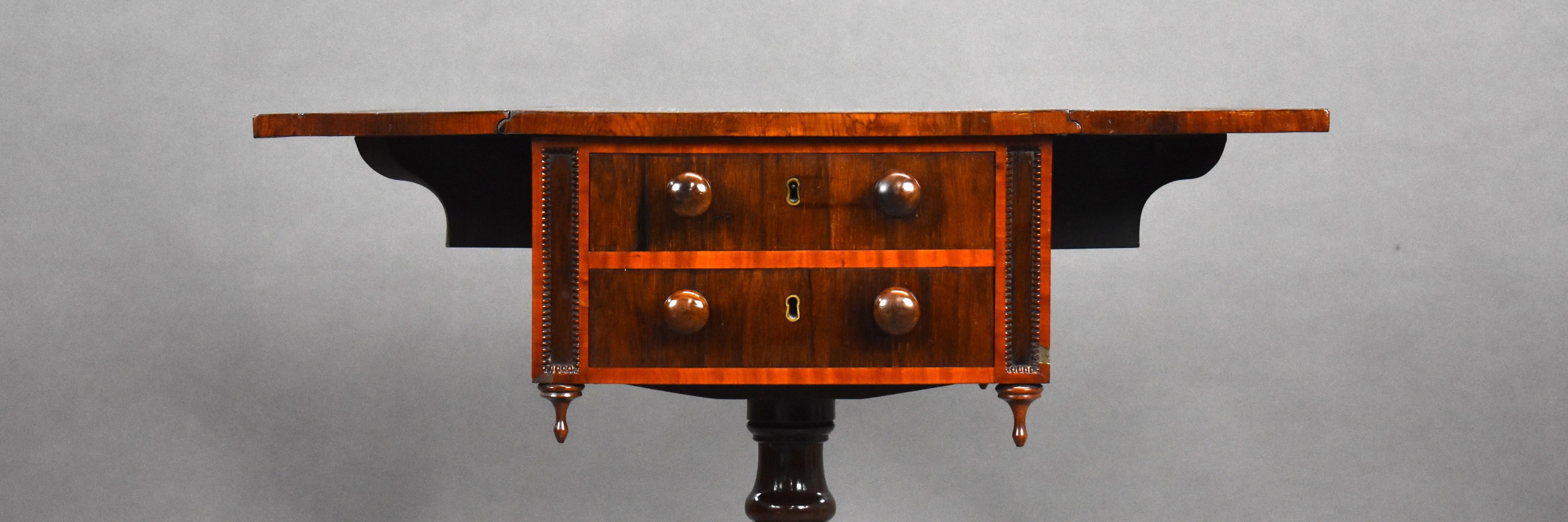 Regency Mahogany Work Table in vendita 2