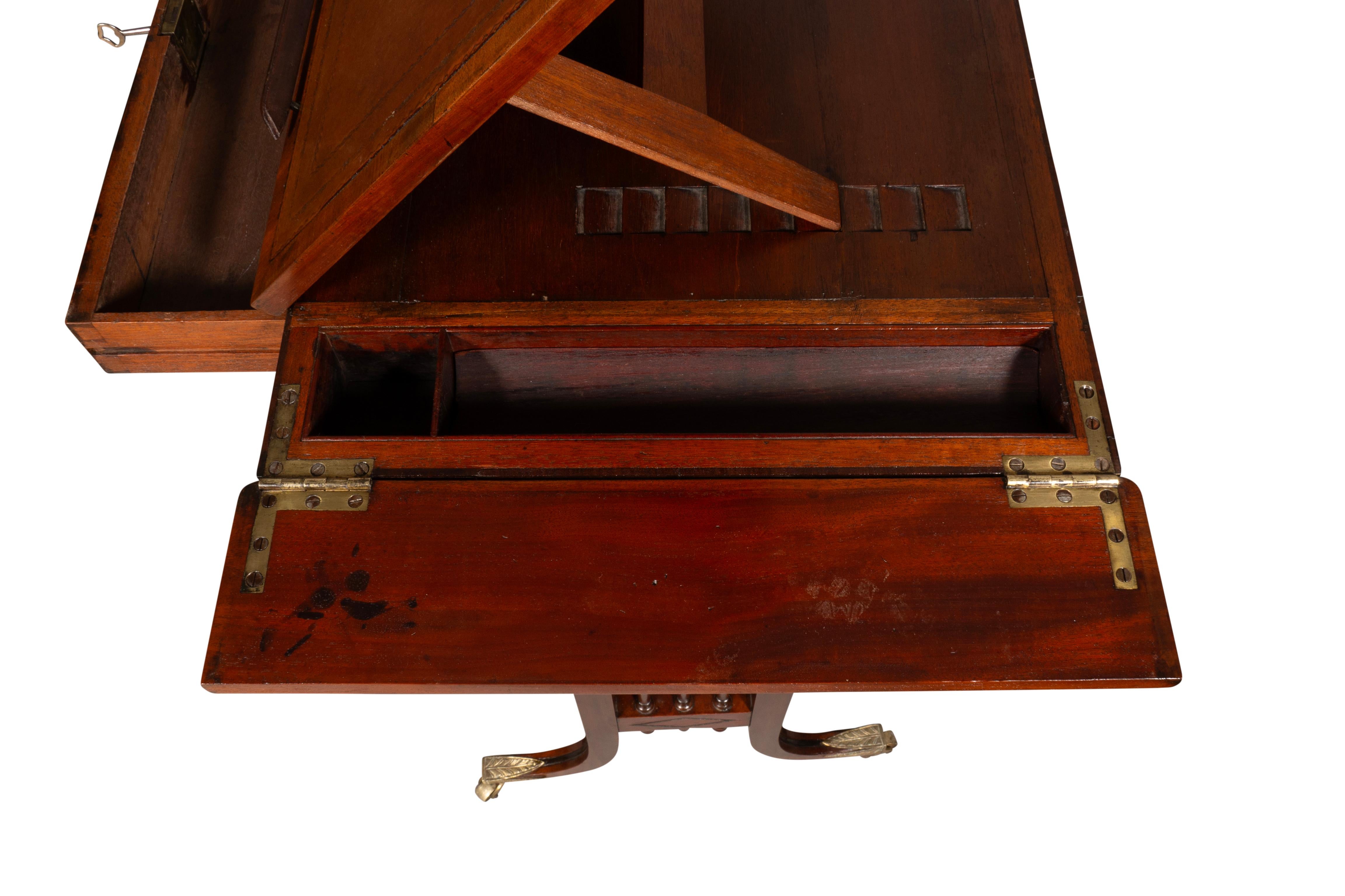 Regency Mahogany Writing Table By Gillows Of Lancaster For Sale 1