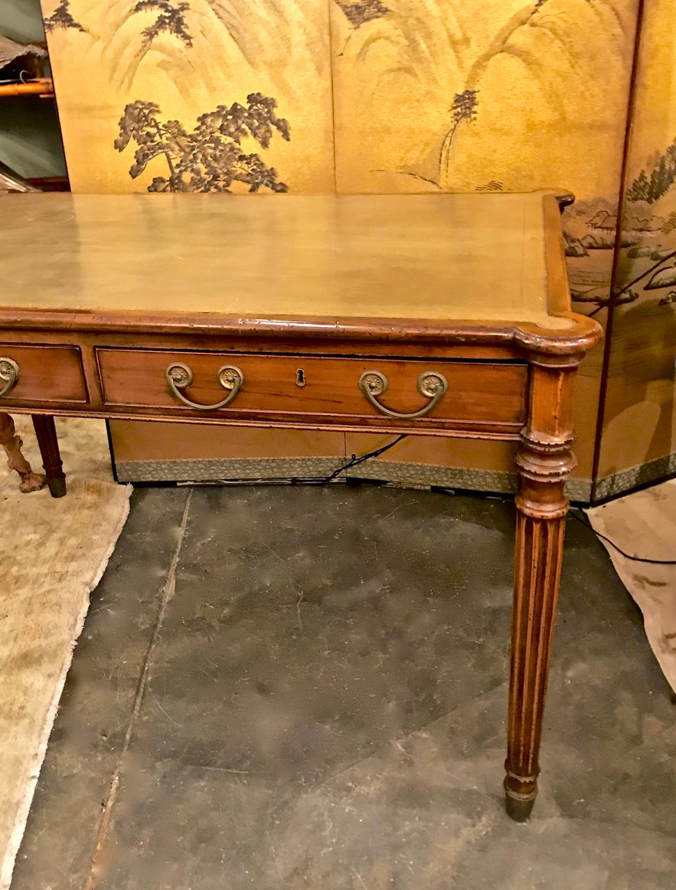 Regency Mahogany Partners Writing Table In Good Condition In Pasadena, CA