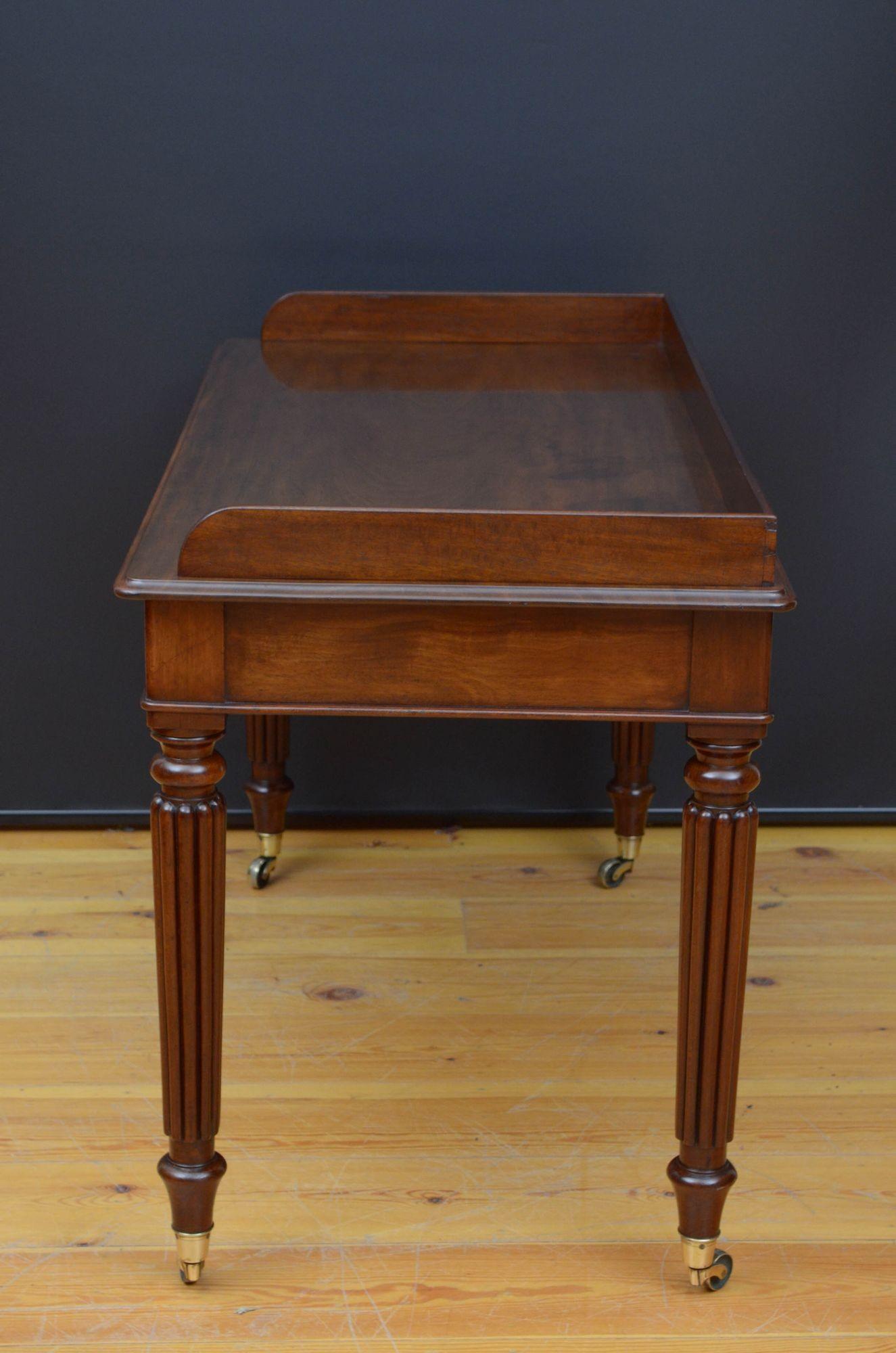 Regency Mahogany Writing Table Dressing Table For Sale 10