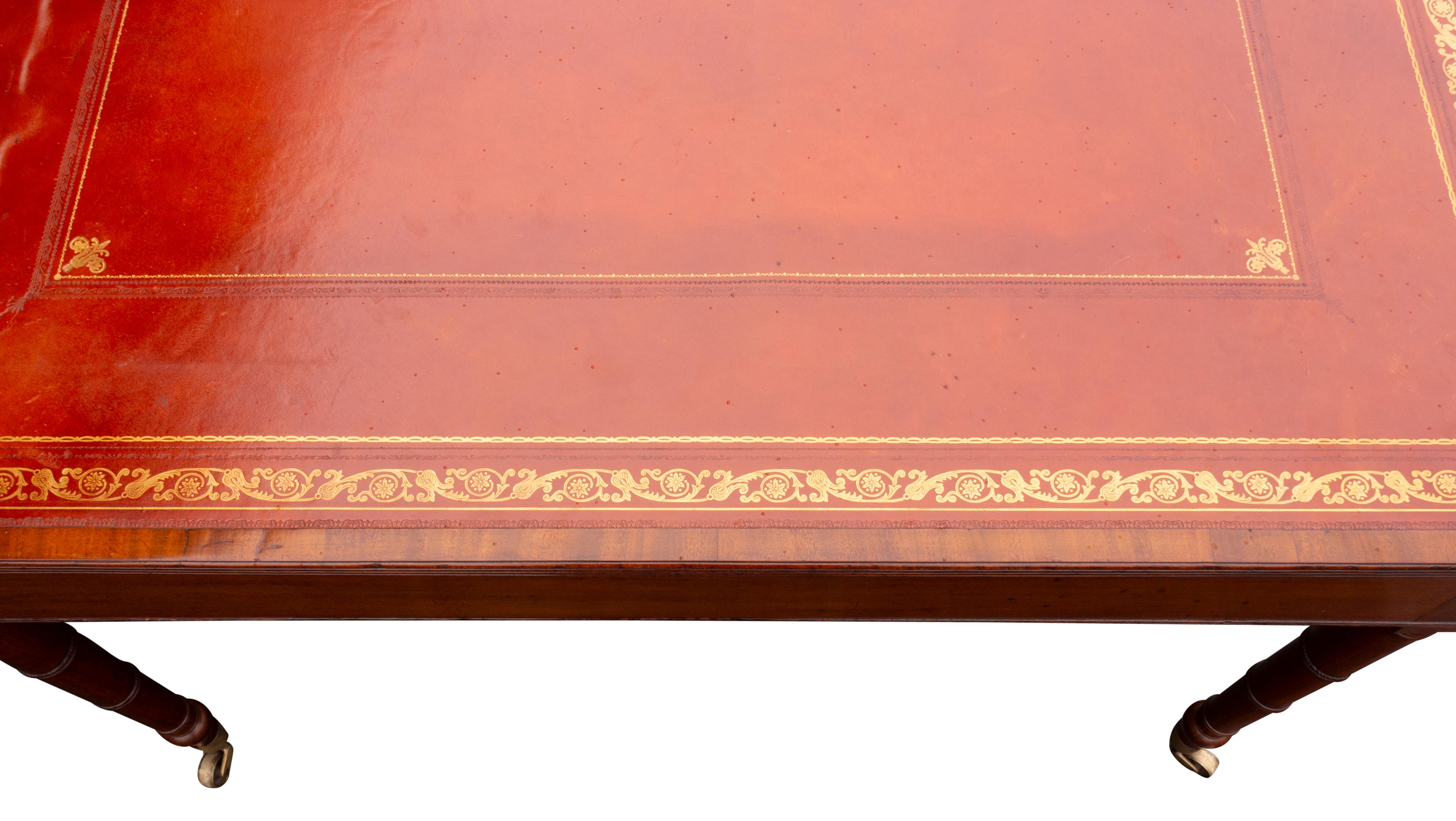 Regency Mahogany Writing Table For Sale 4