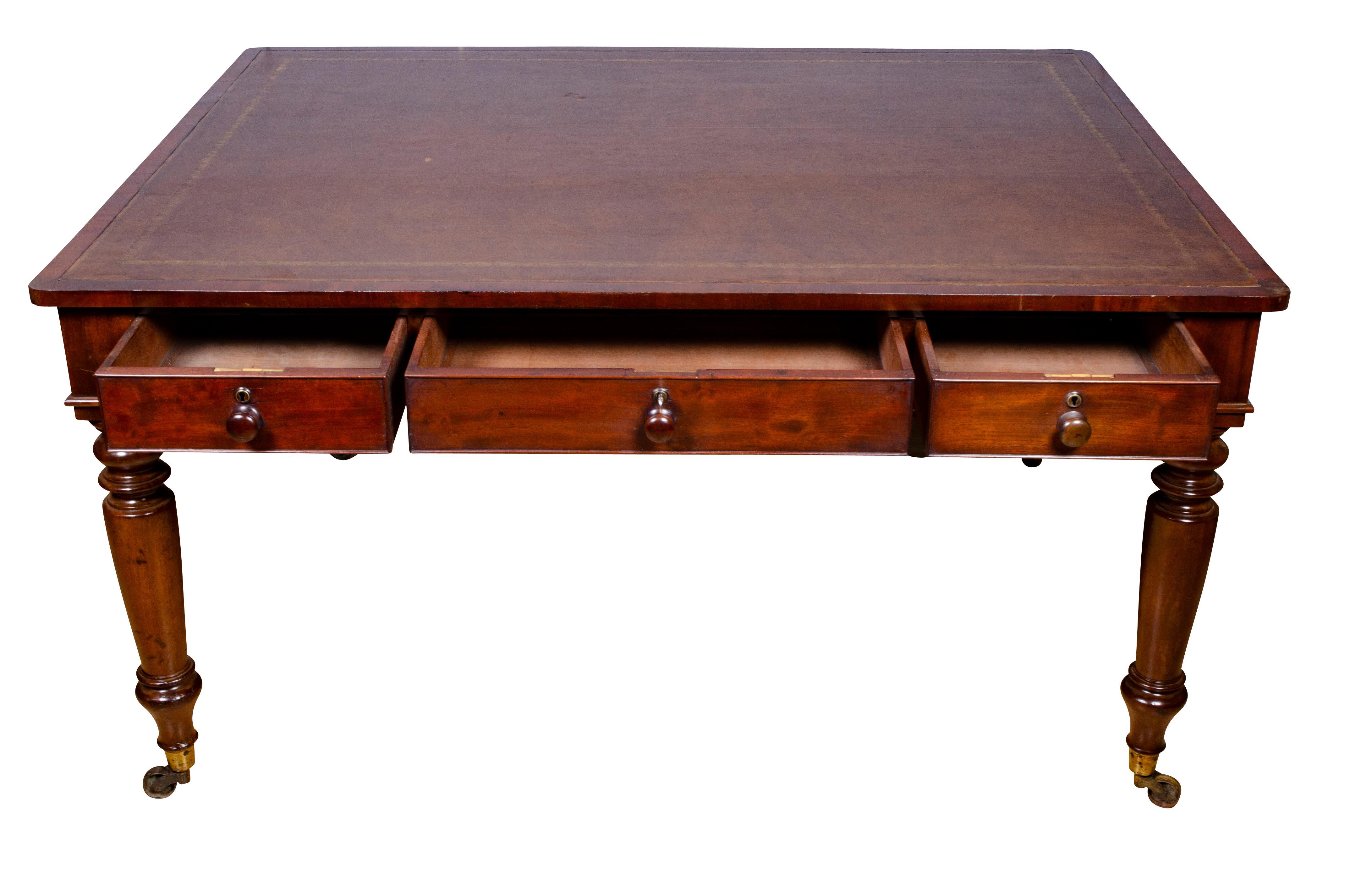 English Regency Mahogany Writing Table For Sale