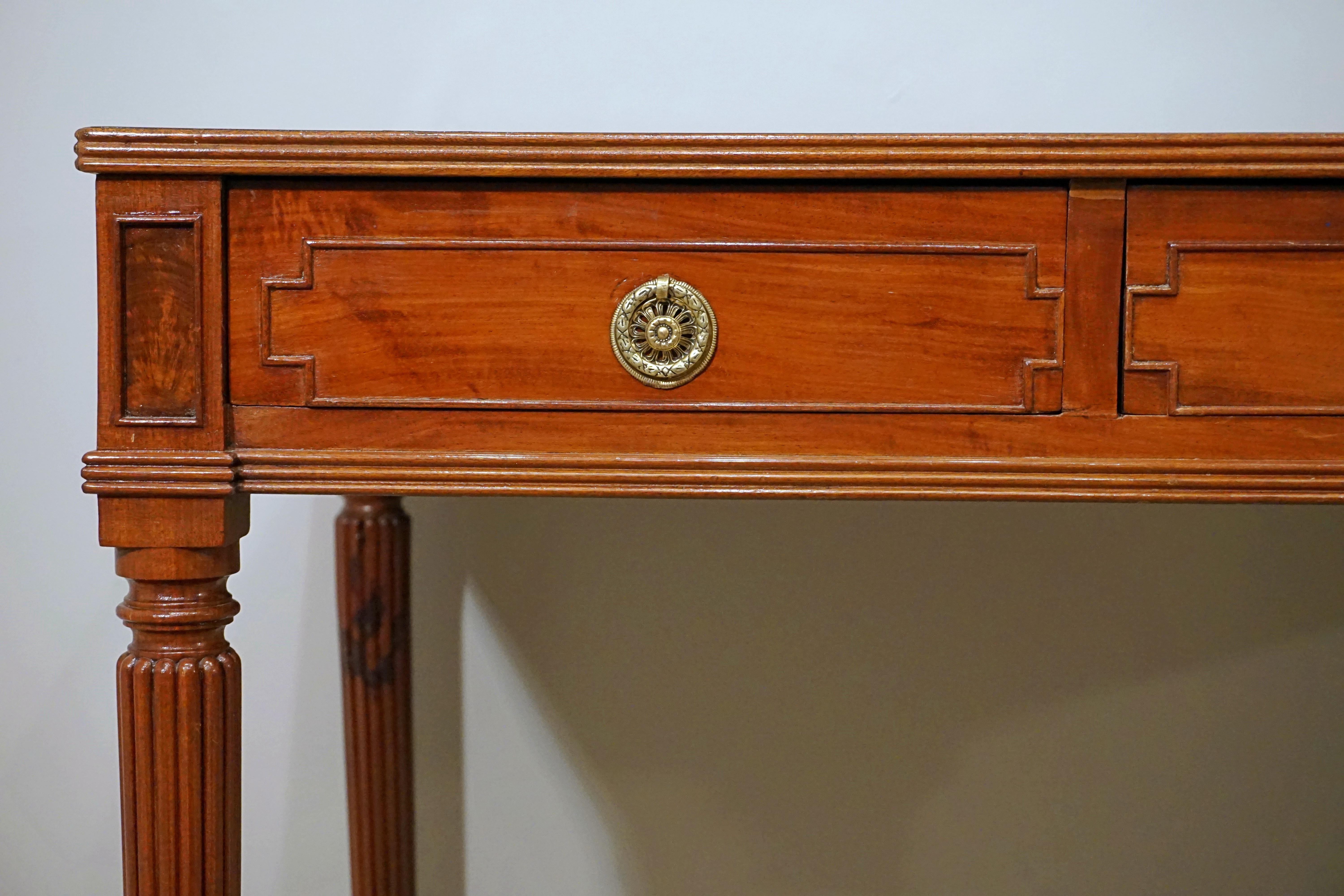 Polished Regency Mahogany Writing Table