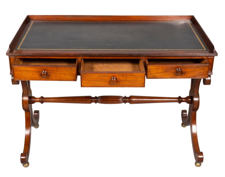 Regency Mahogany Writing Table For Sale at 1stDibs