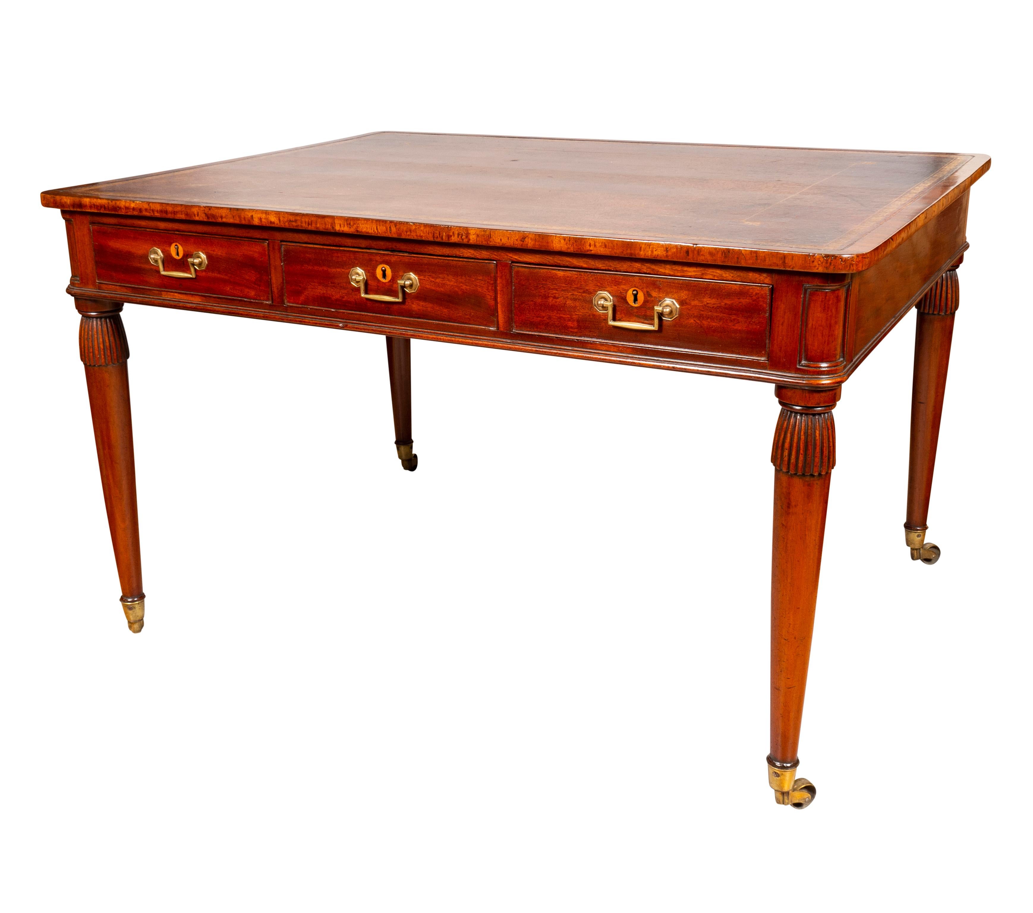 Regency Mahogany Writing Table For Sale 1