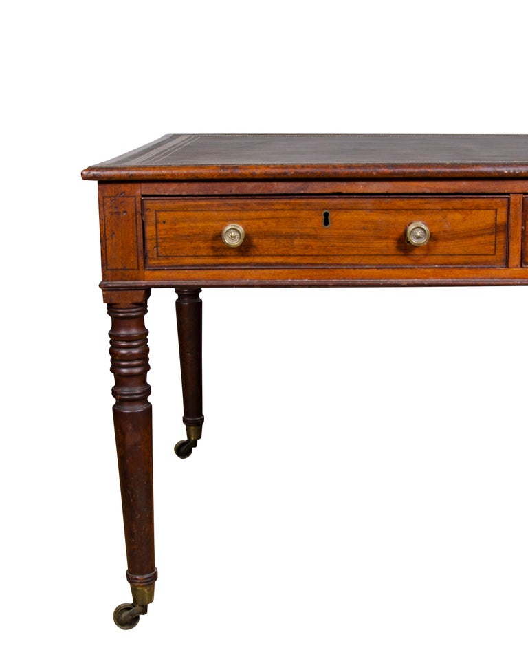 Regency Mahogany Writing Table For Sale at 1stDibs
