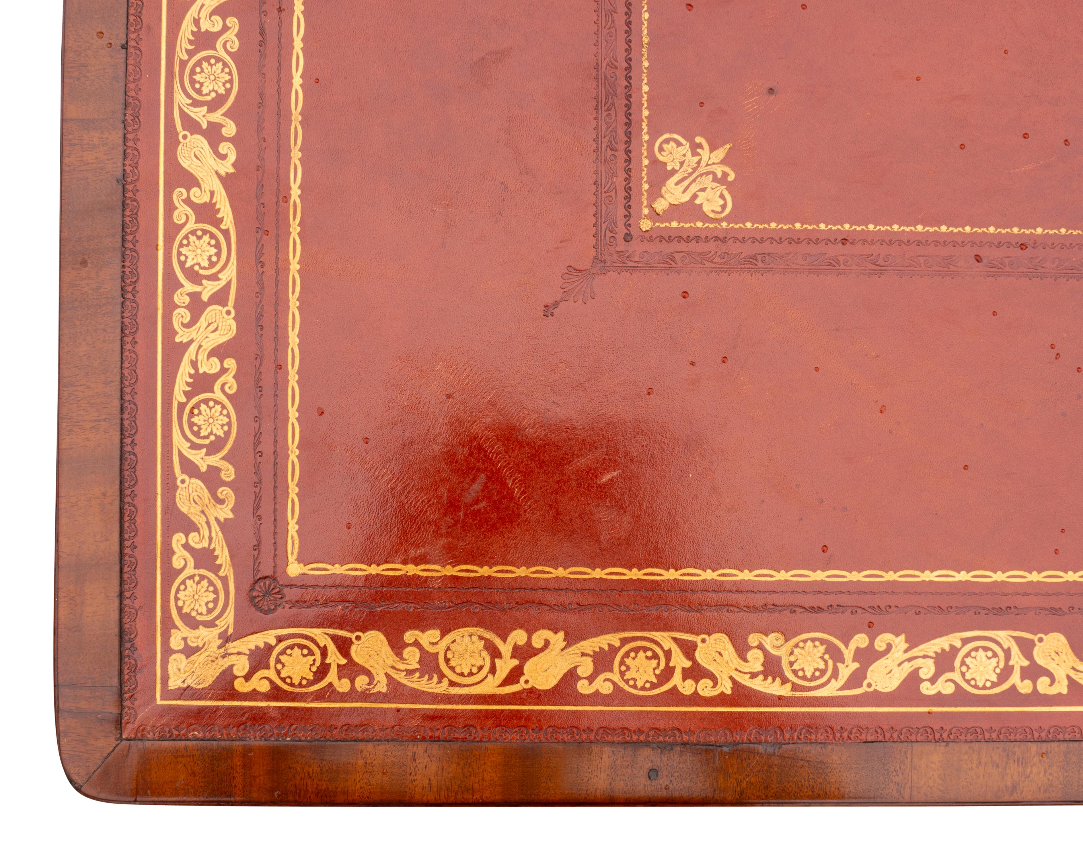 Regency Mahogany Writing Table For Sale 3