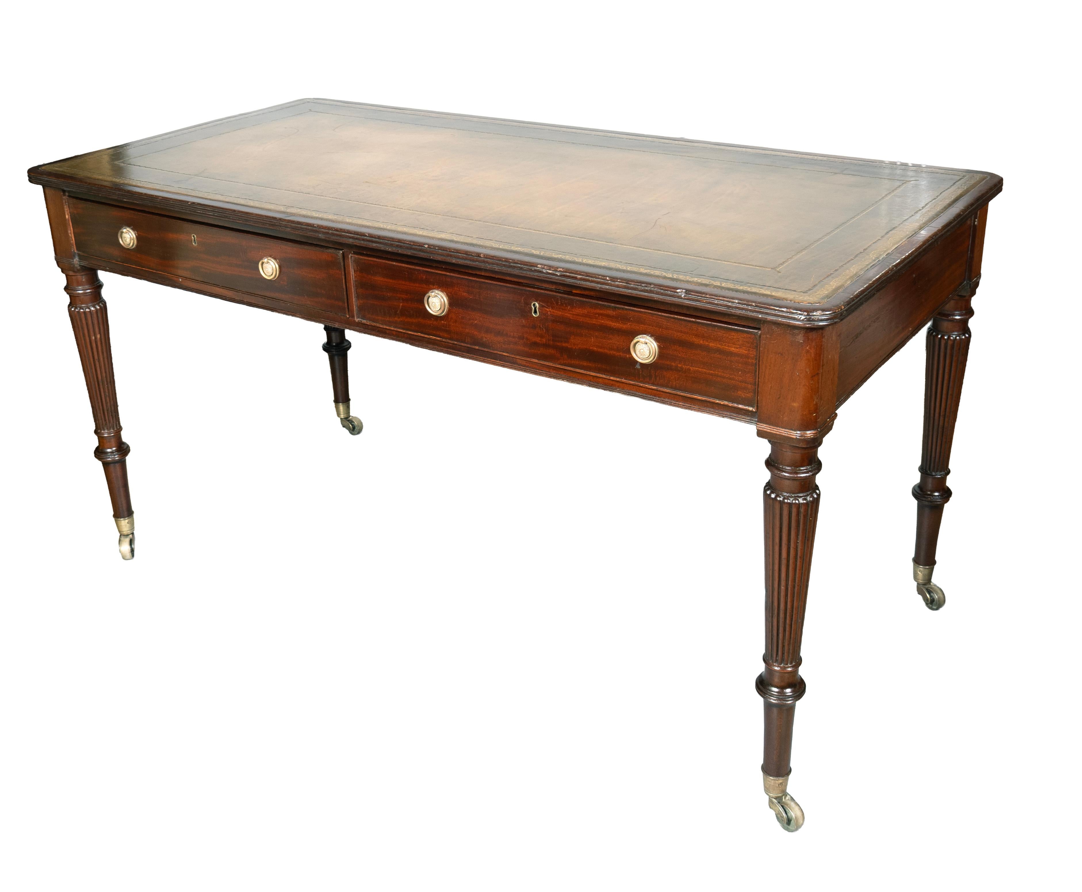 Regency Mahogany Writing Table For Sale 3